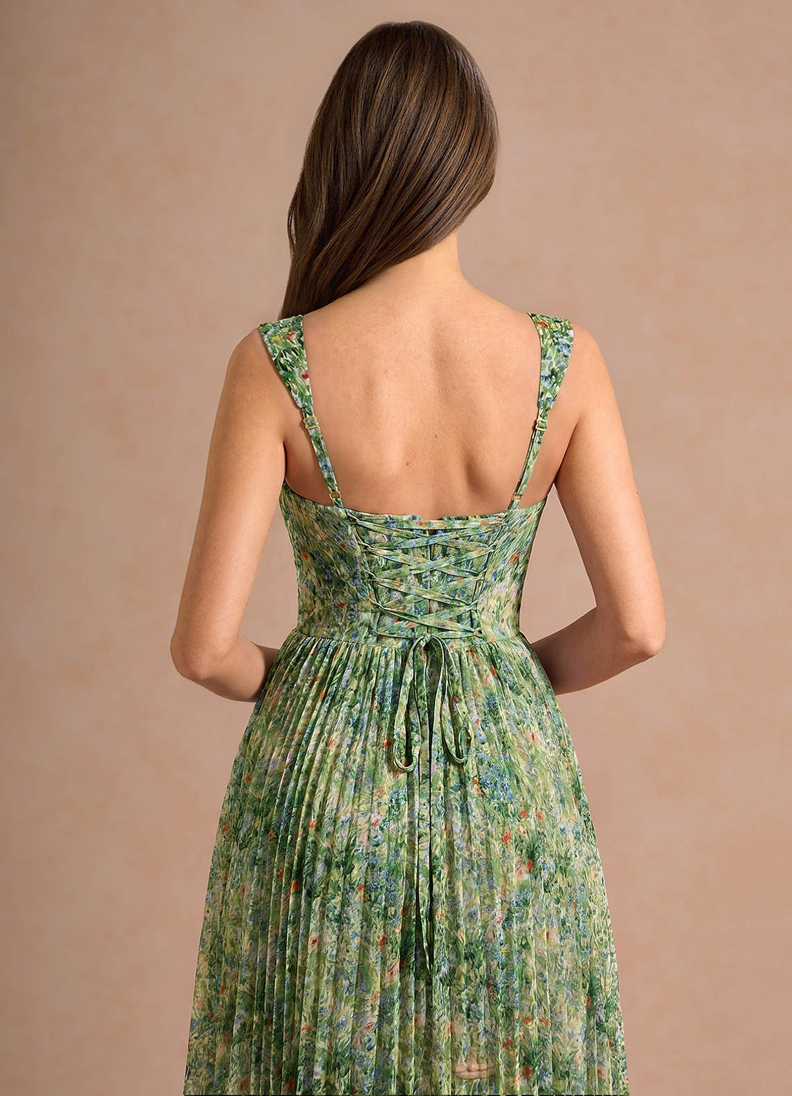 Maelle Green Floral Midi Dress image5