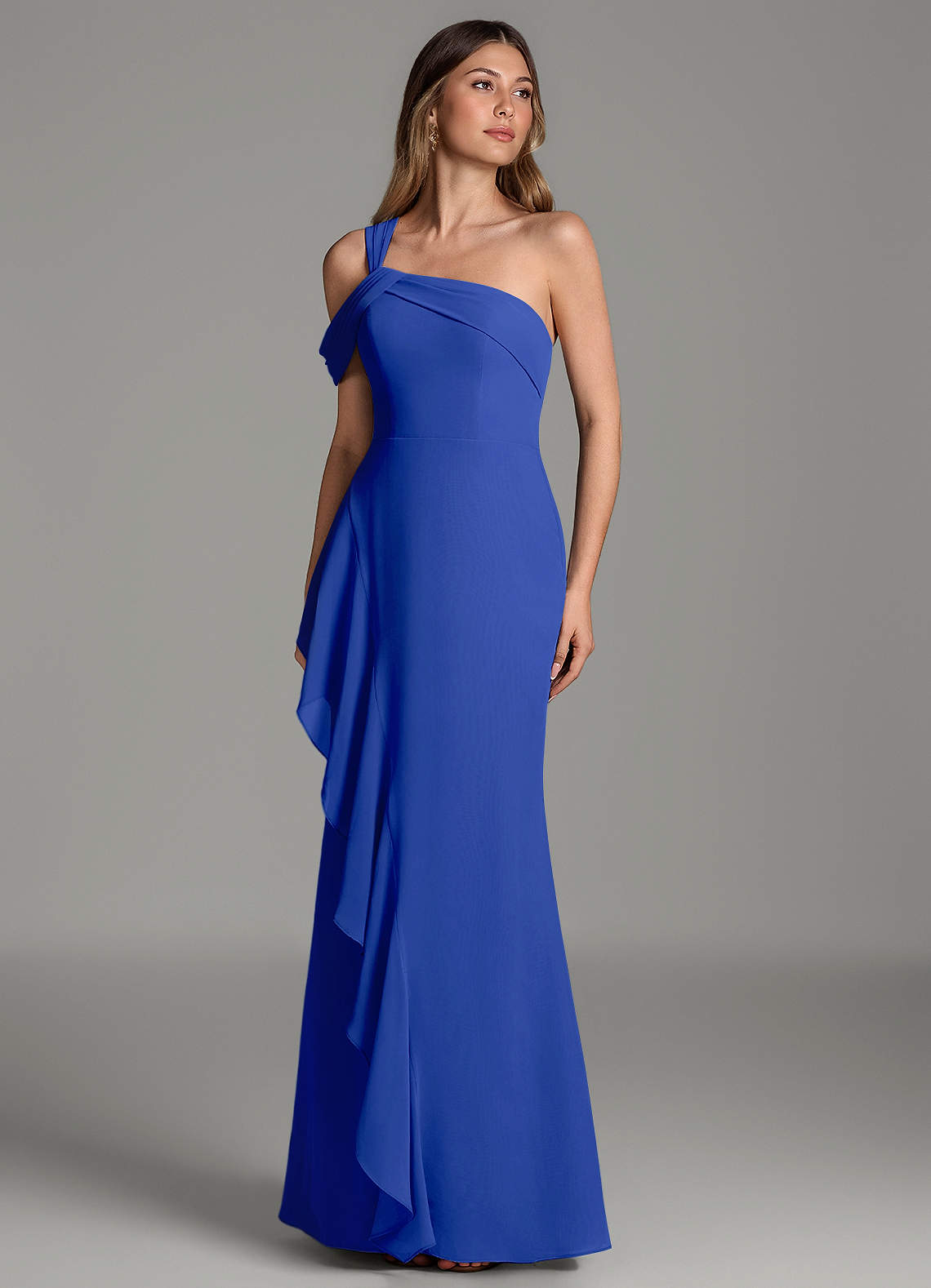 Azazie Ashlynn Royal Blue Chiffon Bridesmaid Dresses