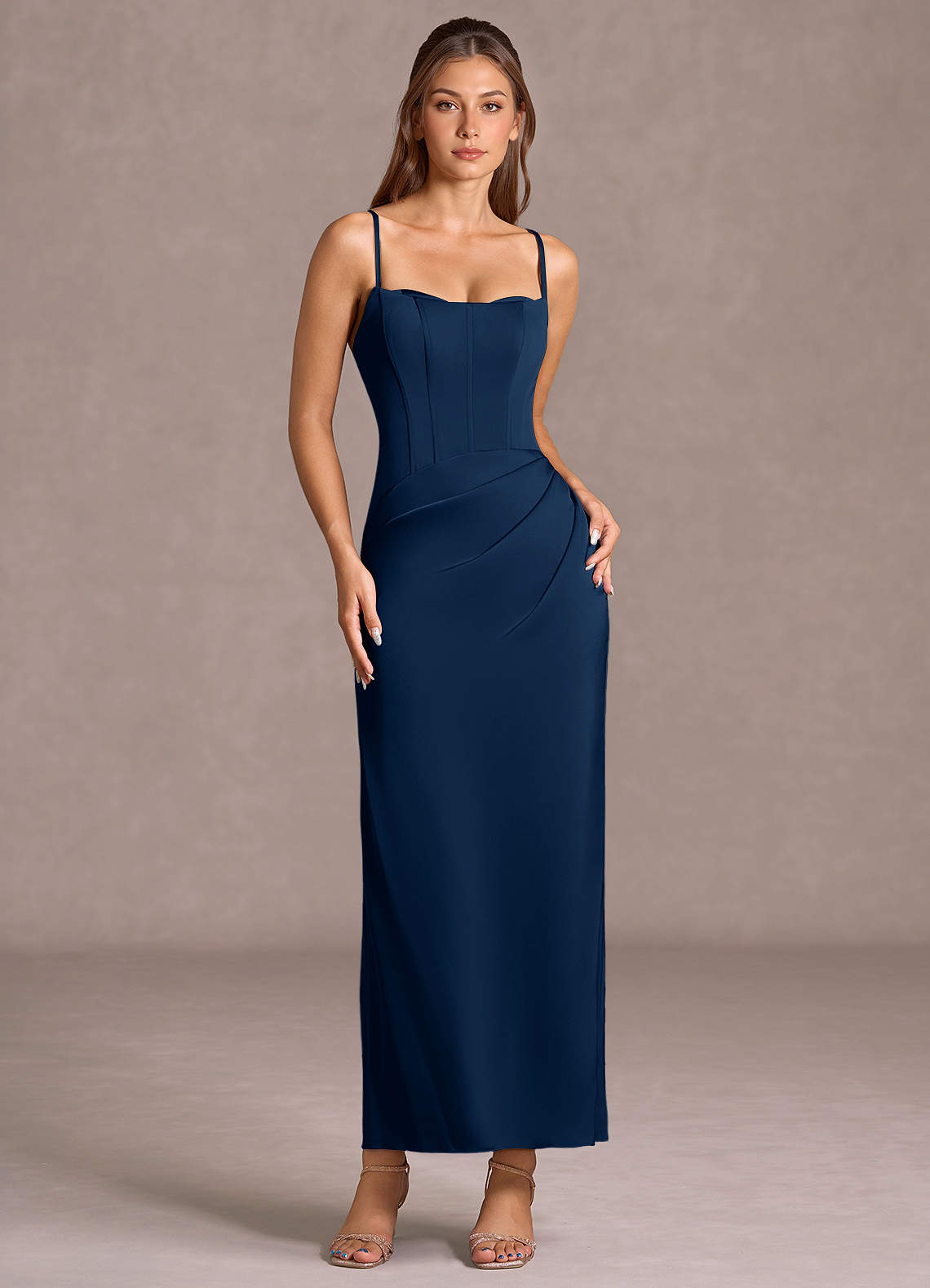 Lina Navy Maxi Dress | Azazie CA