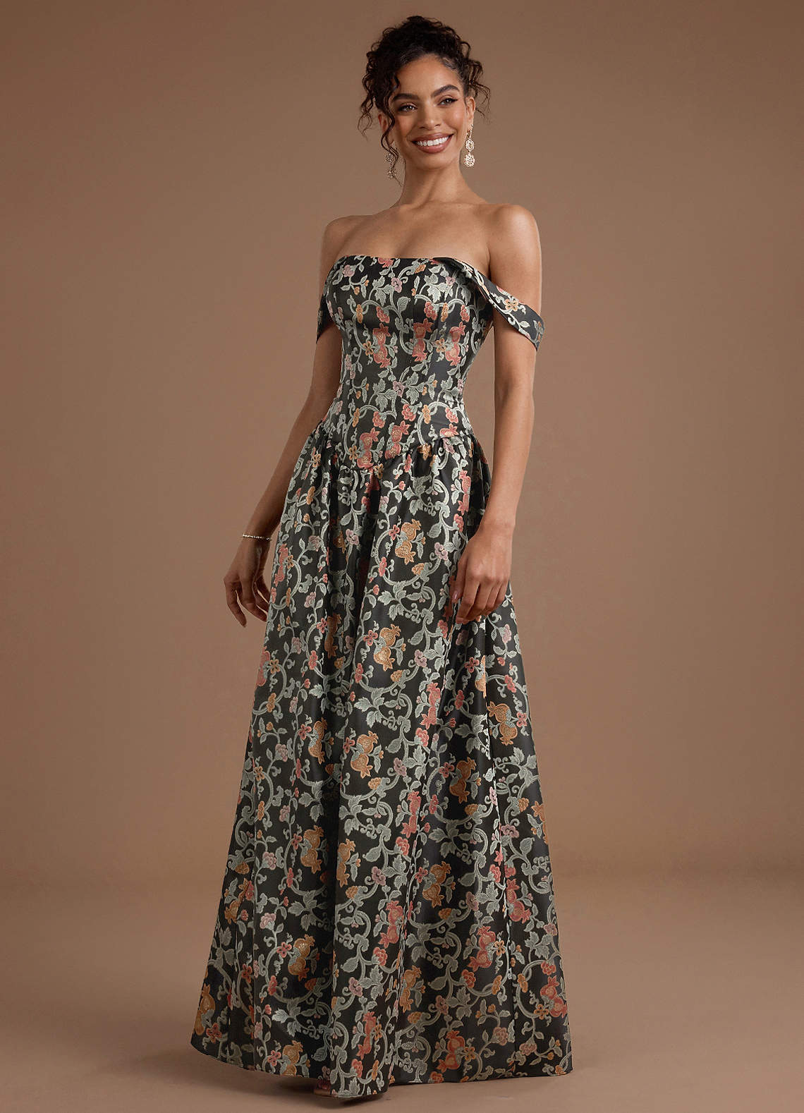 Adele Midnight Garden Maxi Dress | Azazie CA