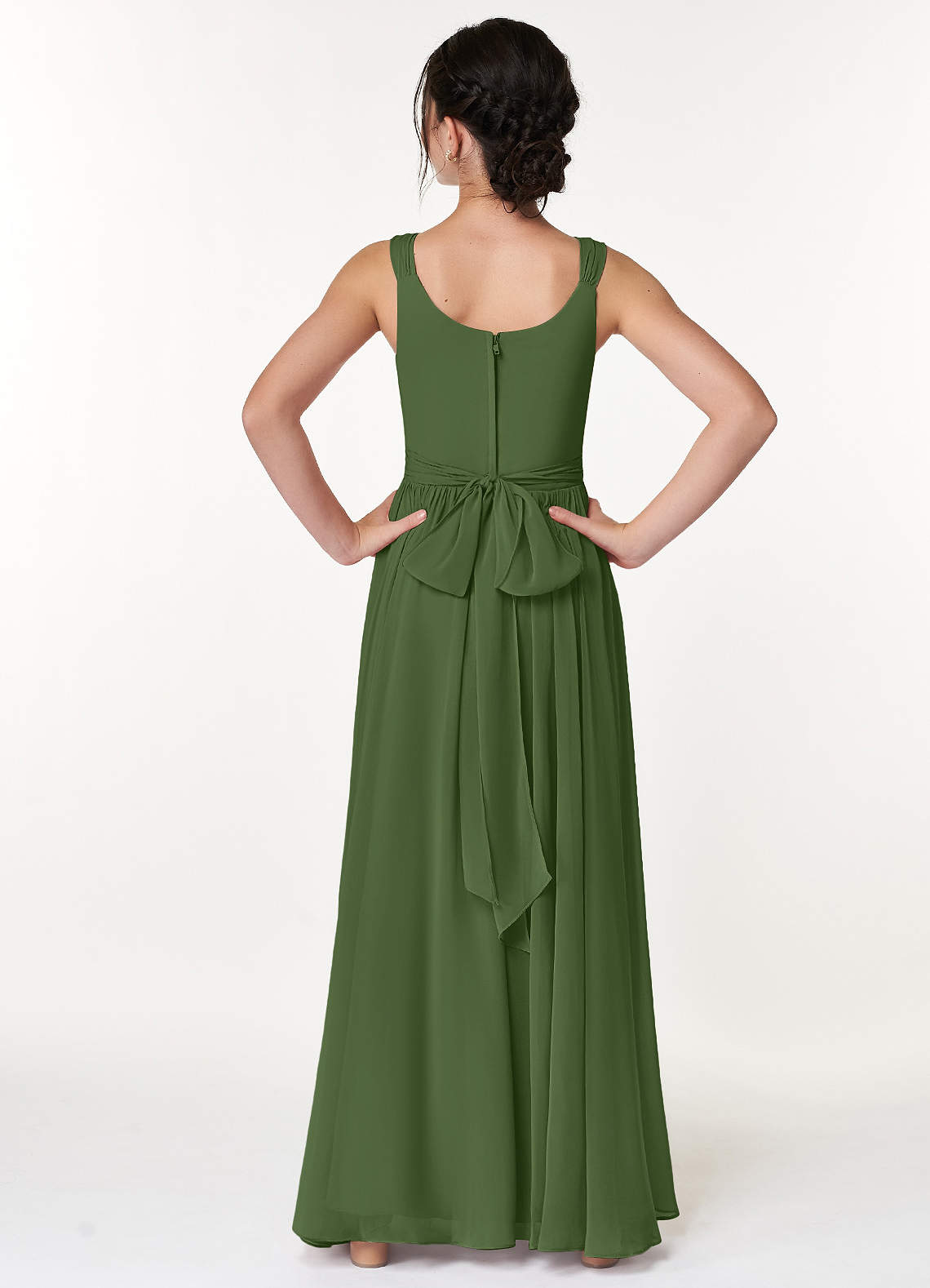 Olive Green Chiffon Bridesmaid Dresses