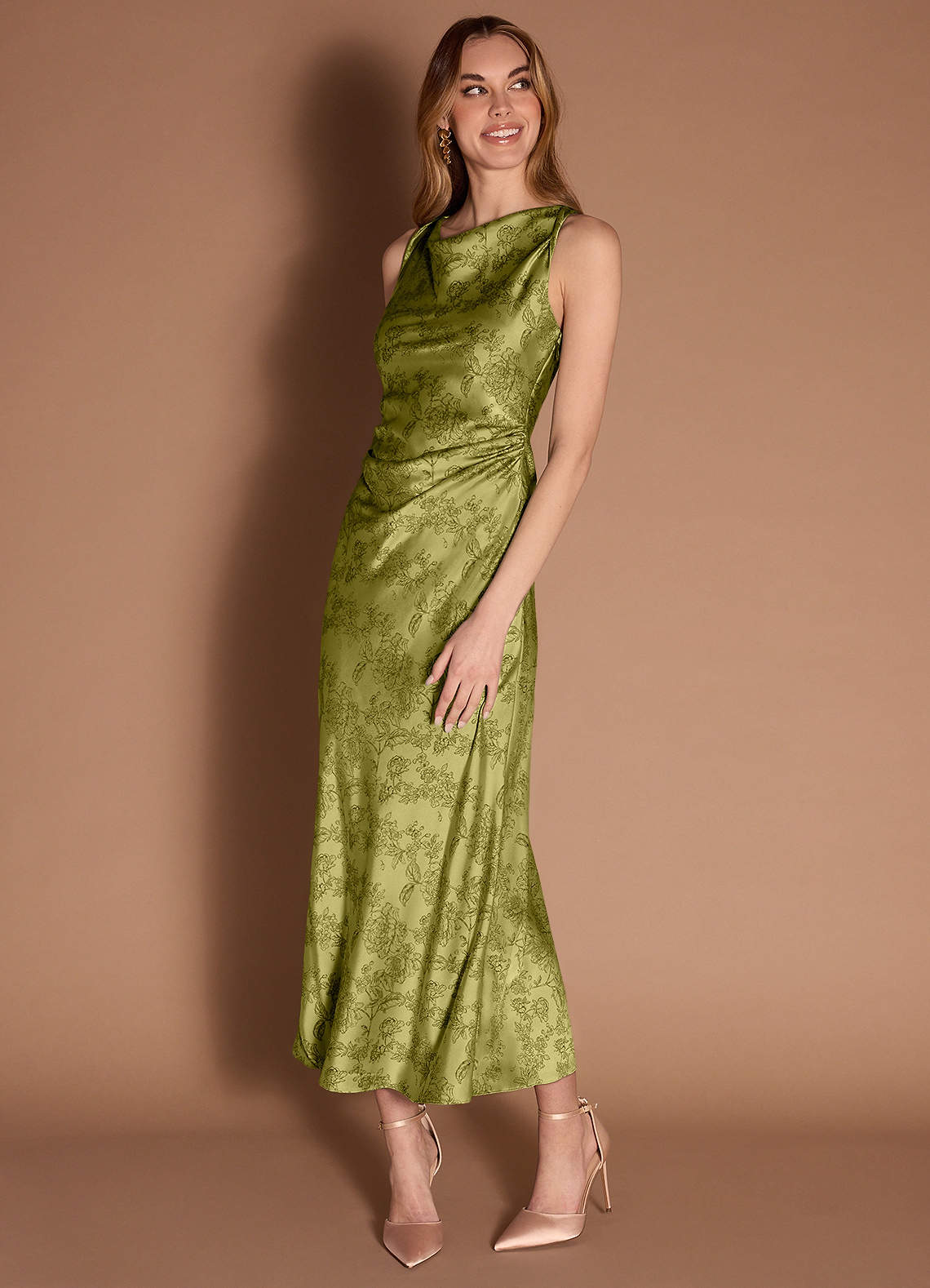 Gelina Moss Navy Maxi Dress