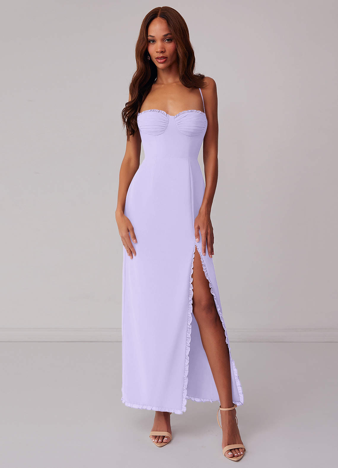Pink chiffon dress - women long prom dress maxi bridesmaid dress - Custom made (1008)