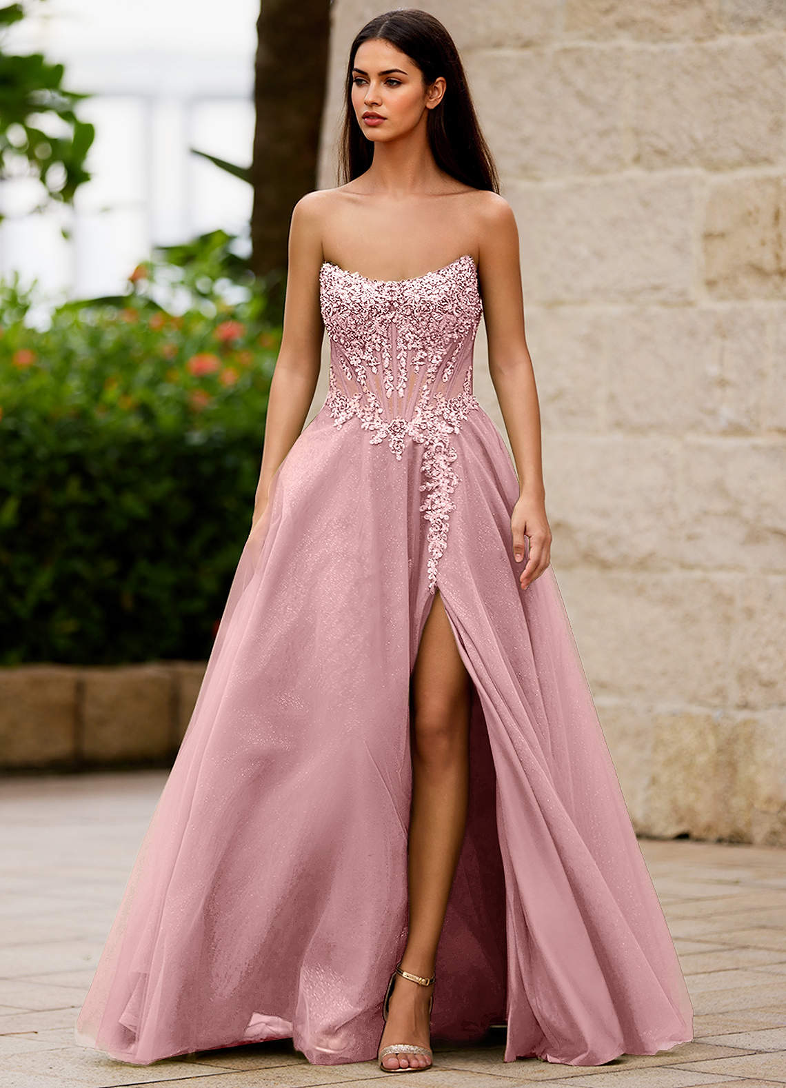 pink sparkle bridesmaid dress Rose Pink Sequin Bridesmaid Dresses Mermaid Strapless