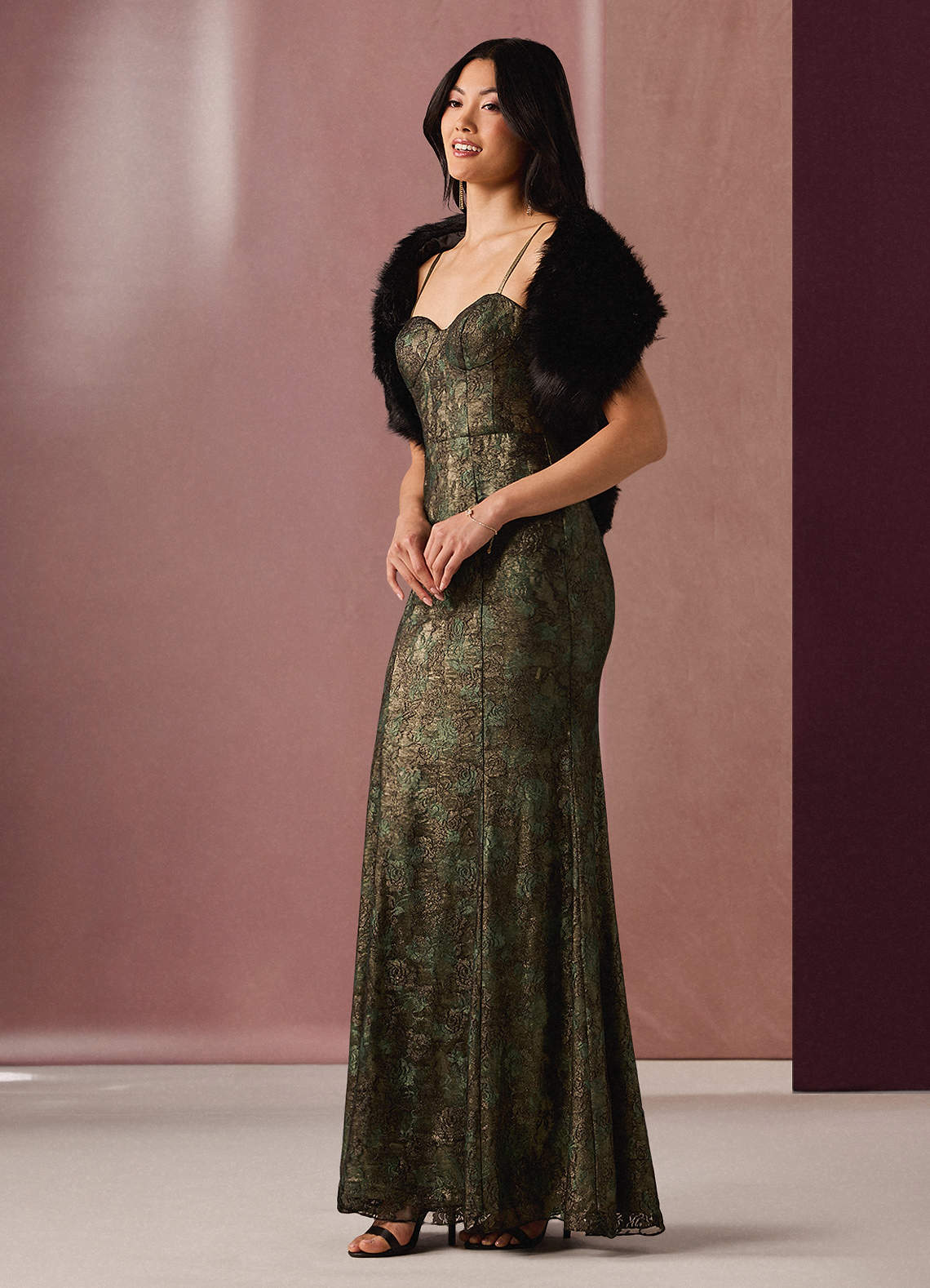 Whole race layered dress｜LE'RURE