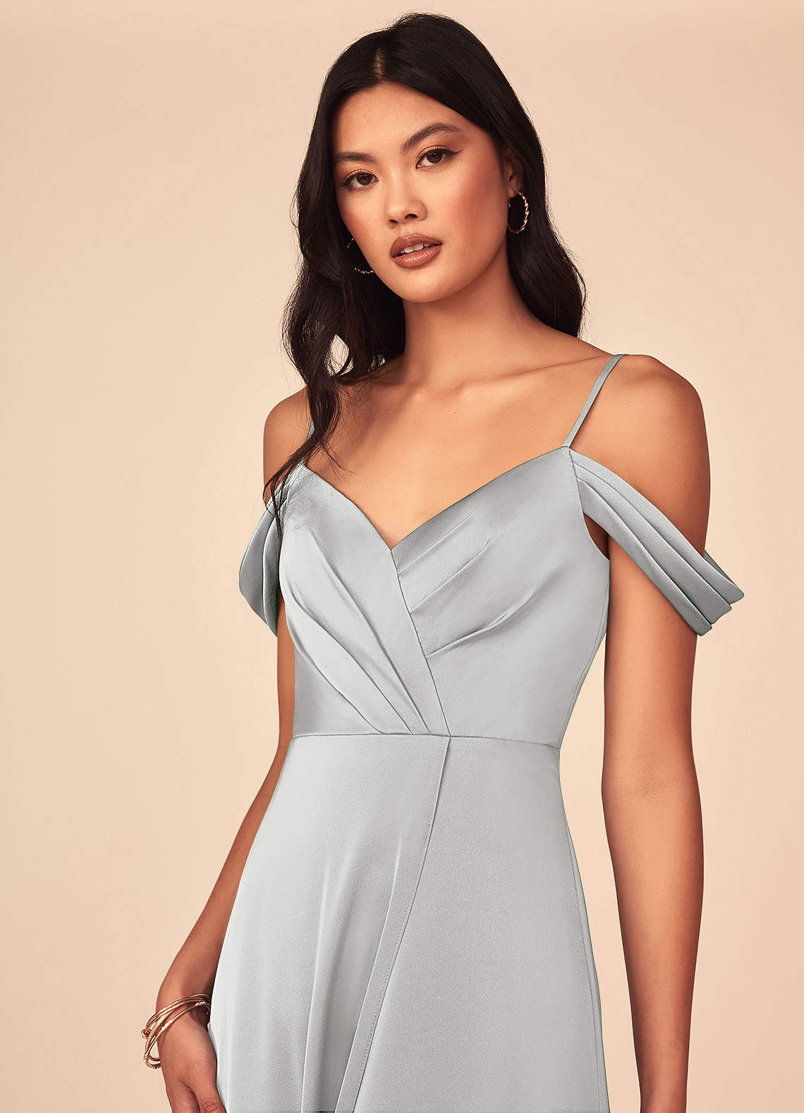 azazie ocean stretch satin dress Azazie Ocean