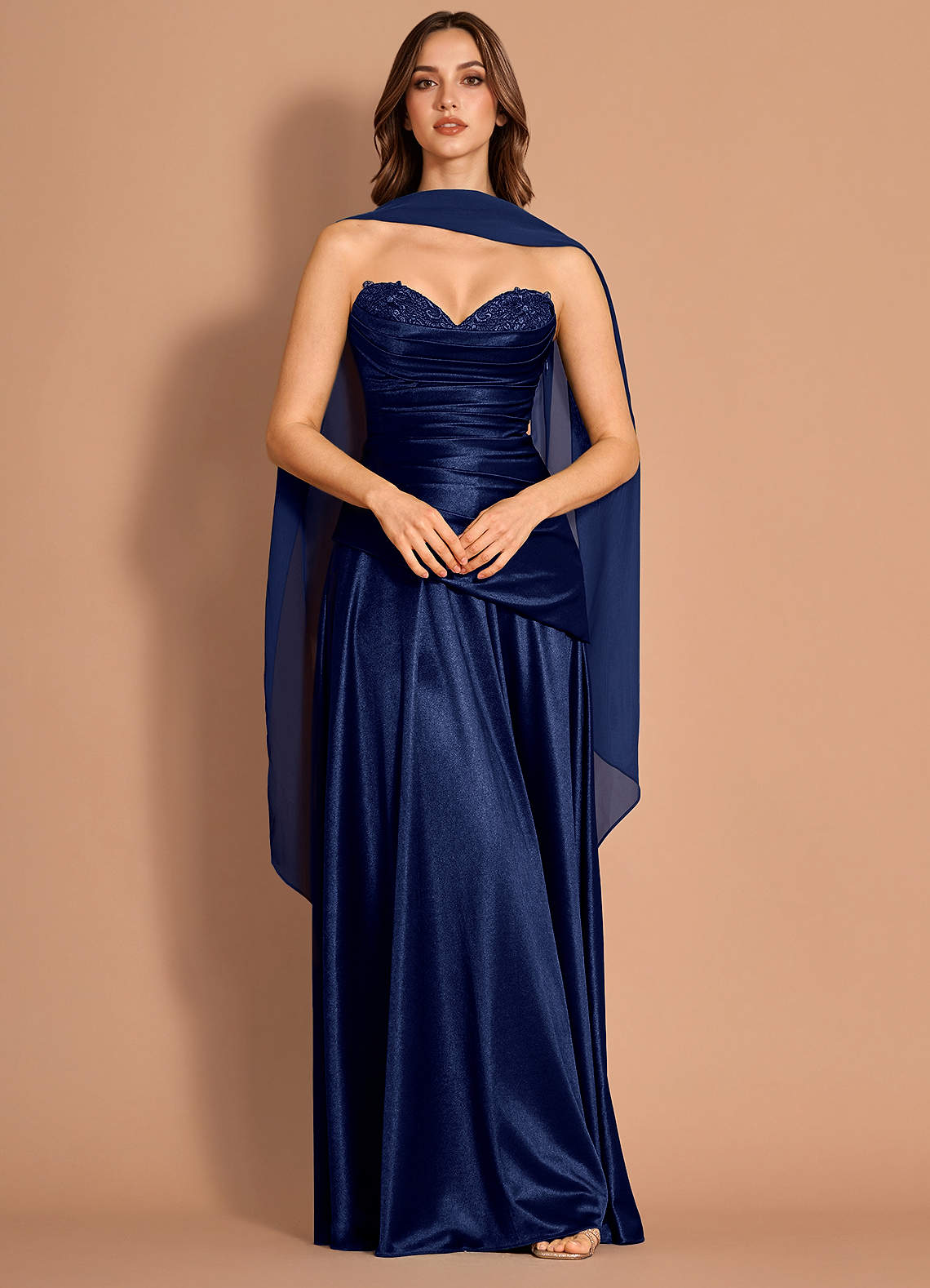 Veylith Navy Maxi Dress | Azazie