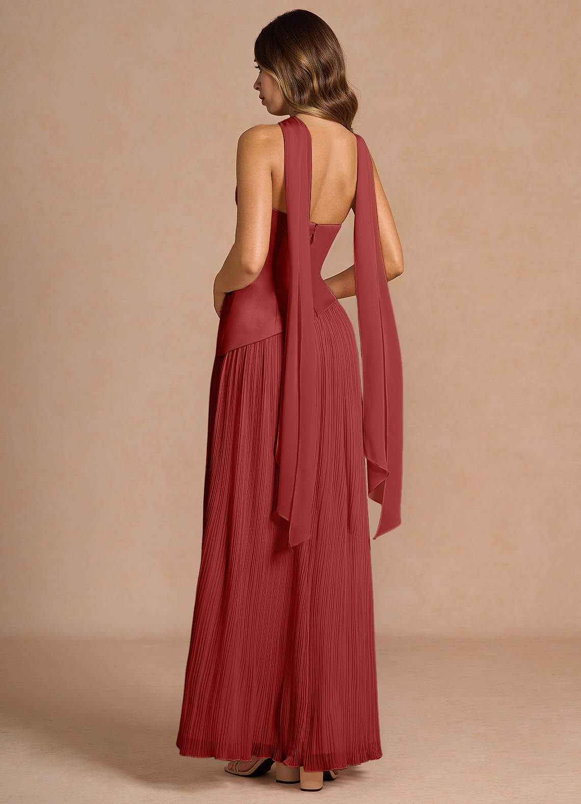 maxi dress terracotta Kaya Smocked Maxi Dress - Terracotta