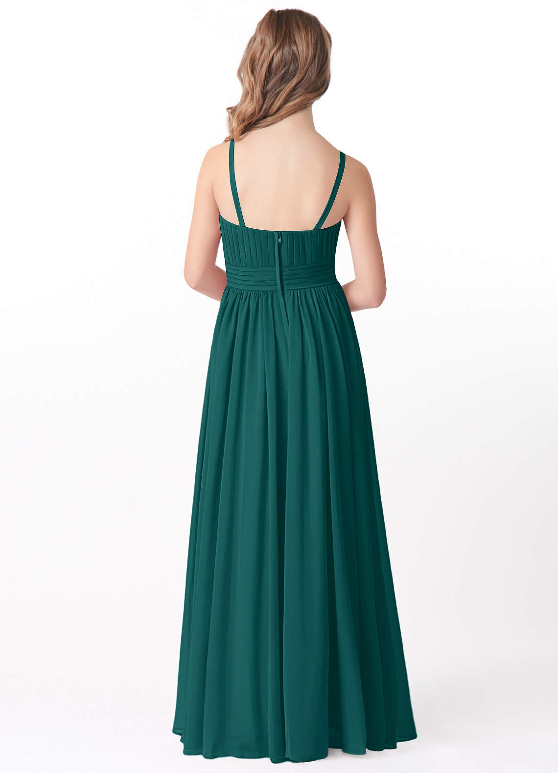 Azazie Astrid Junior Bridesmaid Dress in Peacock Azazie UK - Main Image