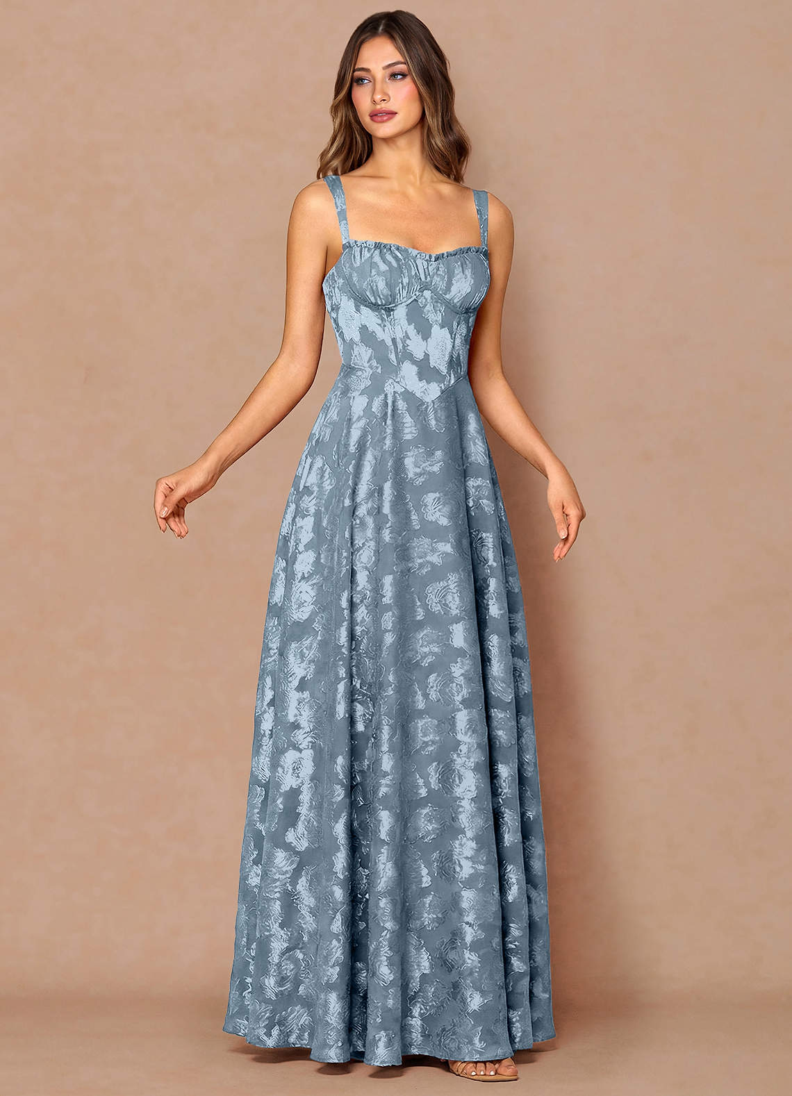sky blue dress long sleeve Sky-Blue Backless Long Sleeve Midi Dress  trinarosh