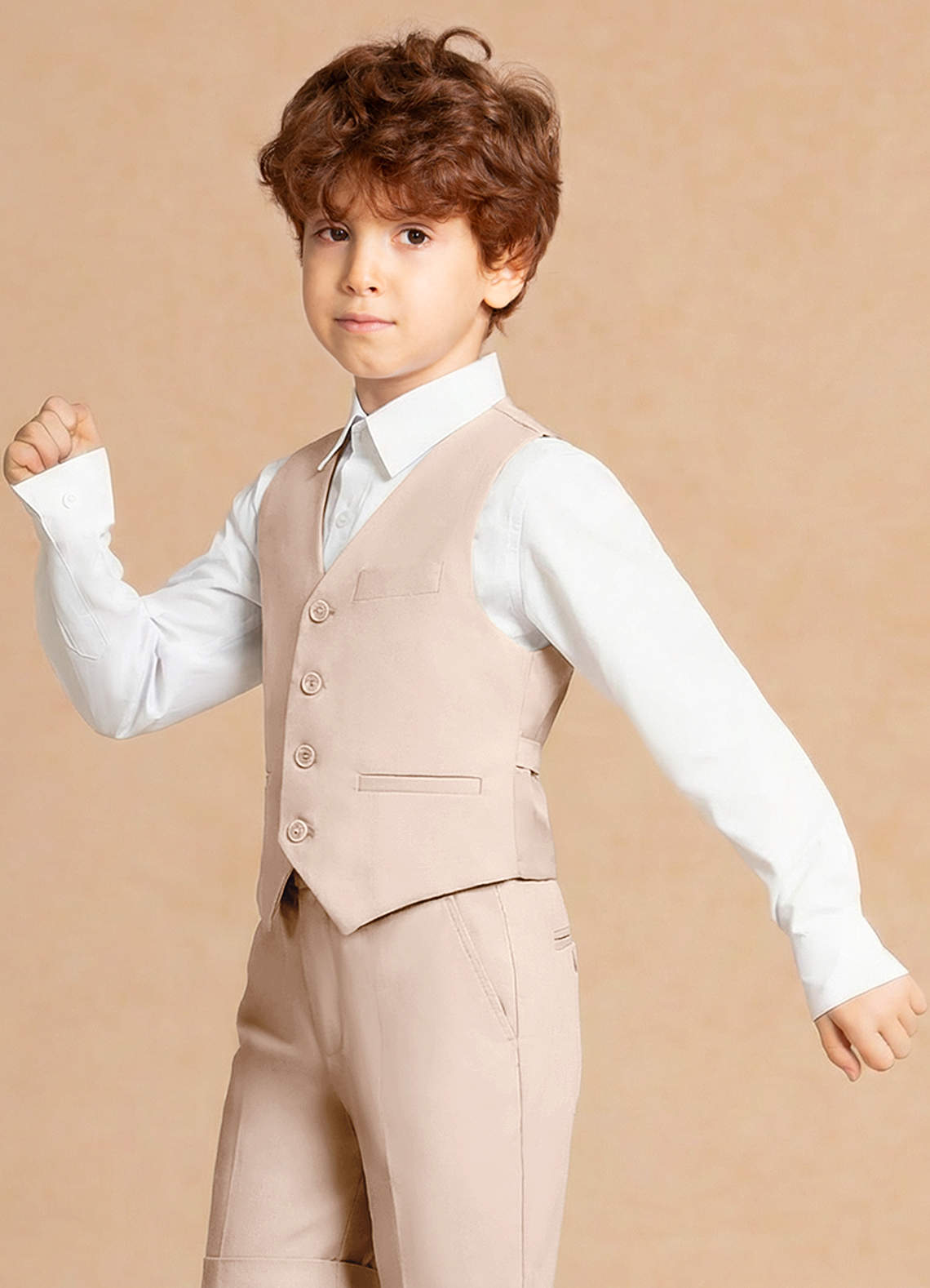 front Theo Bronceado Chaleco de niño