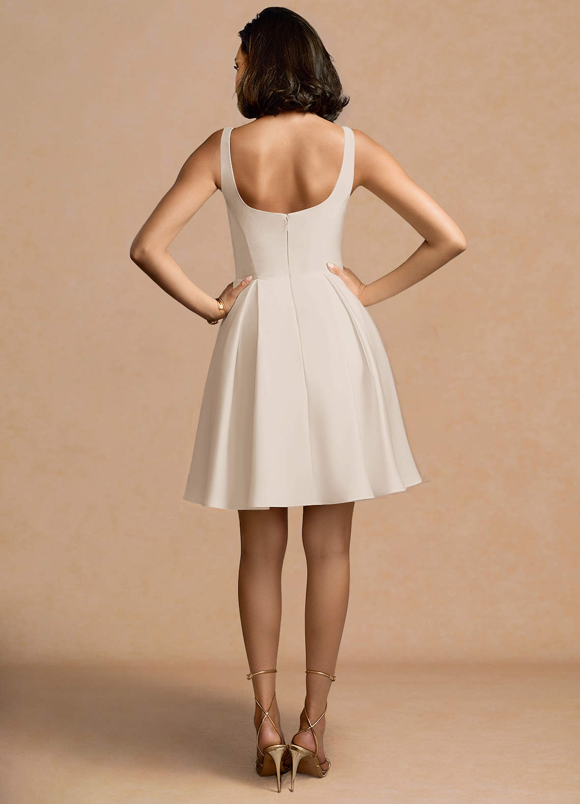 Olivia Cream Mini Dress Ready to Ship | Azazie CA