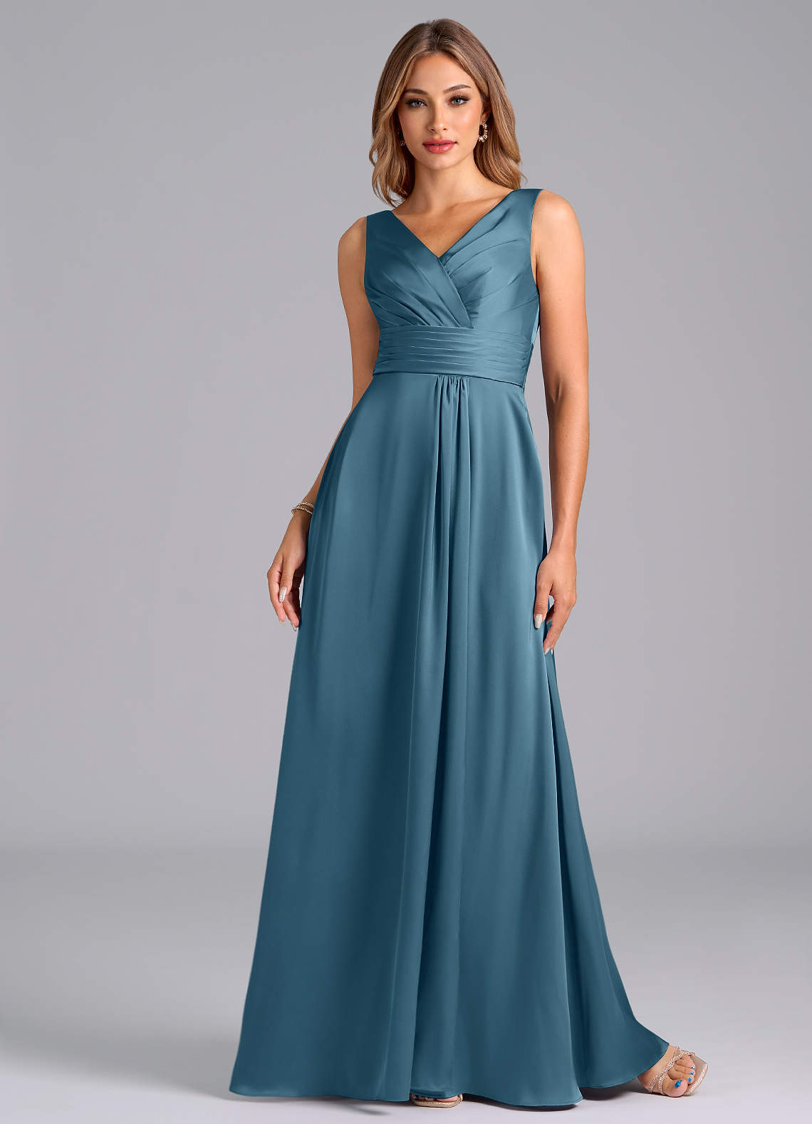 Azazie Karina Bermuda Stretch Satin Bridesmaid Dresses | Azazie CA
