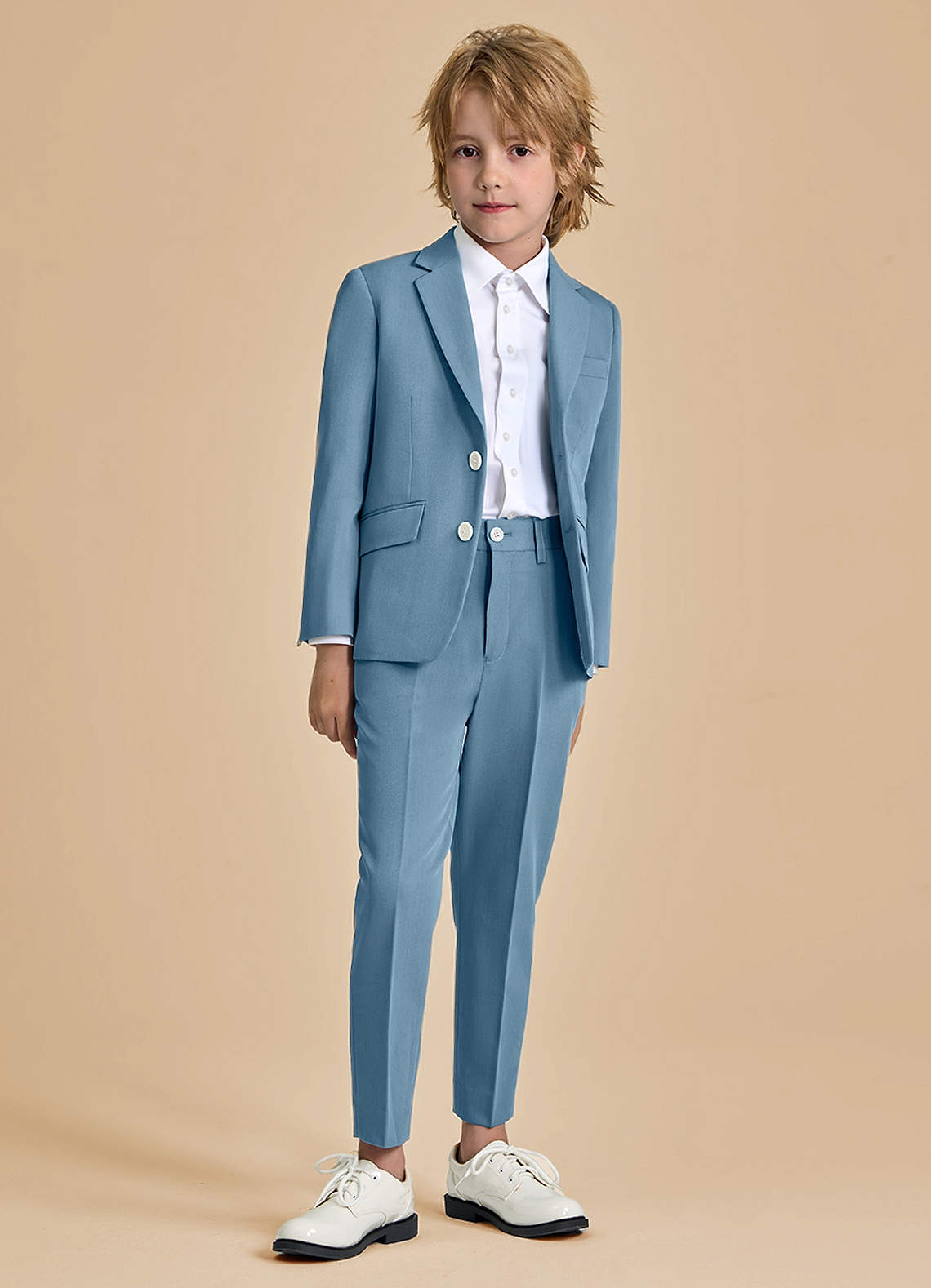 front Oliver Boys Light Blue 2-Piece Suit
