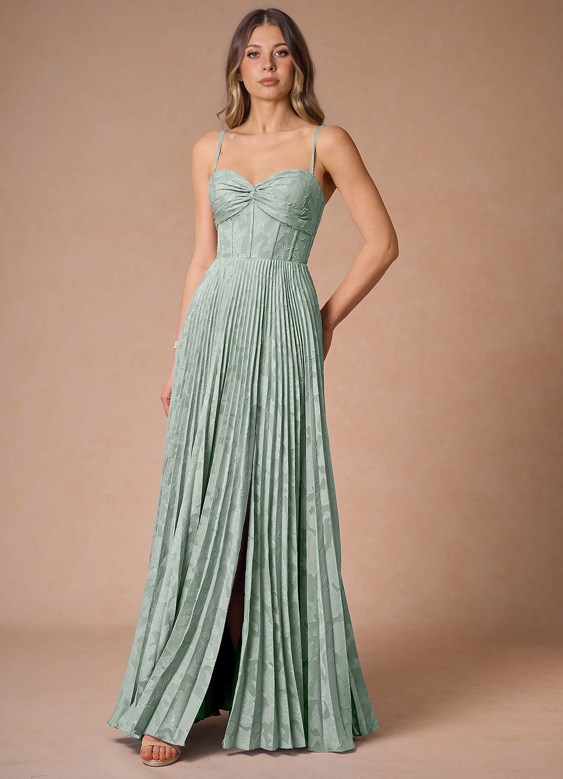 Vestido Pistacho Largo Akiko image3