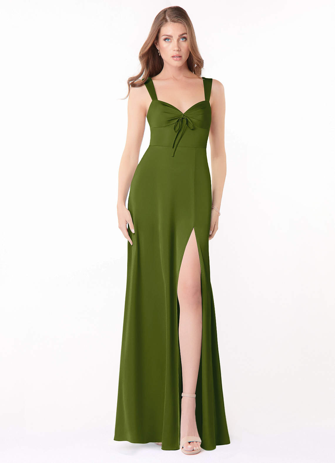 Azazie Alexia Stretch Satin Dress Final Sale  image1
