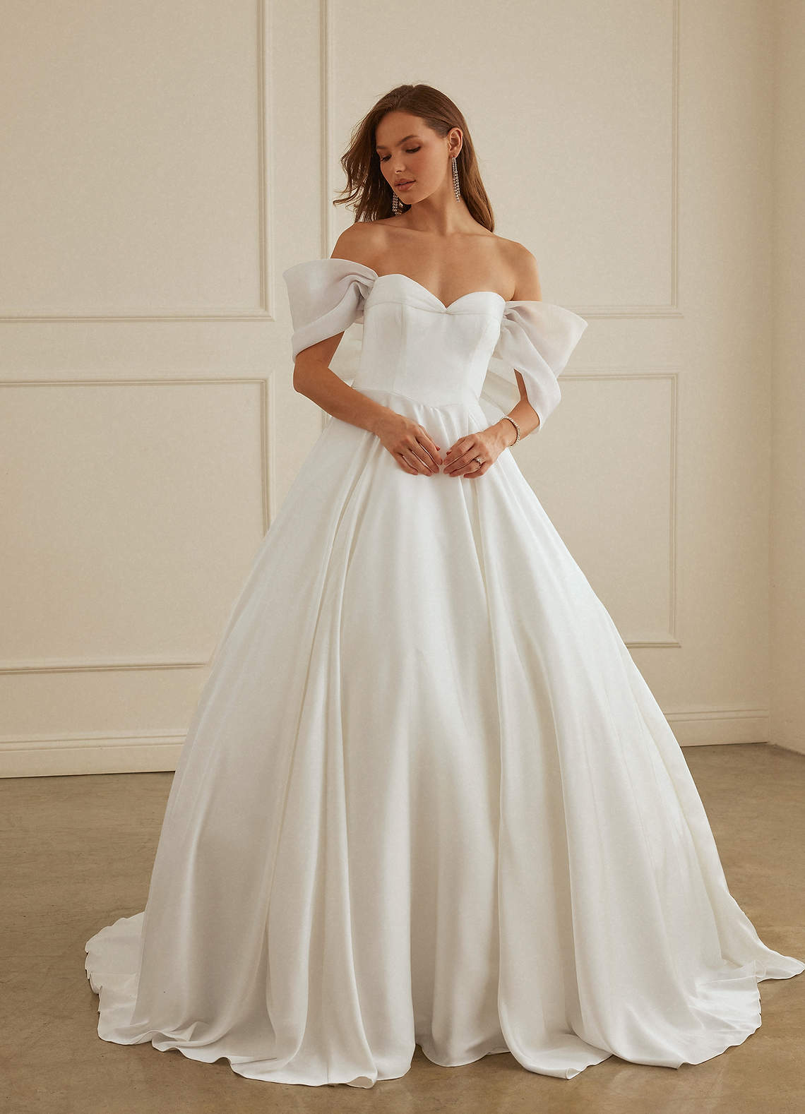 Christian Siriano Bridal for Azazie 2013 Wedding Dresses Drop Wasit Stretch Satin and Organza Ball Gown image3