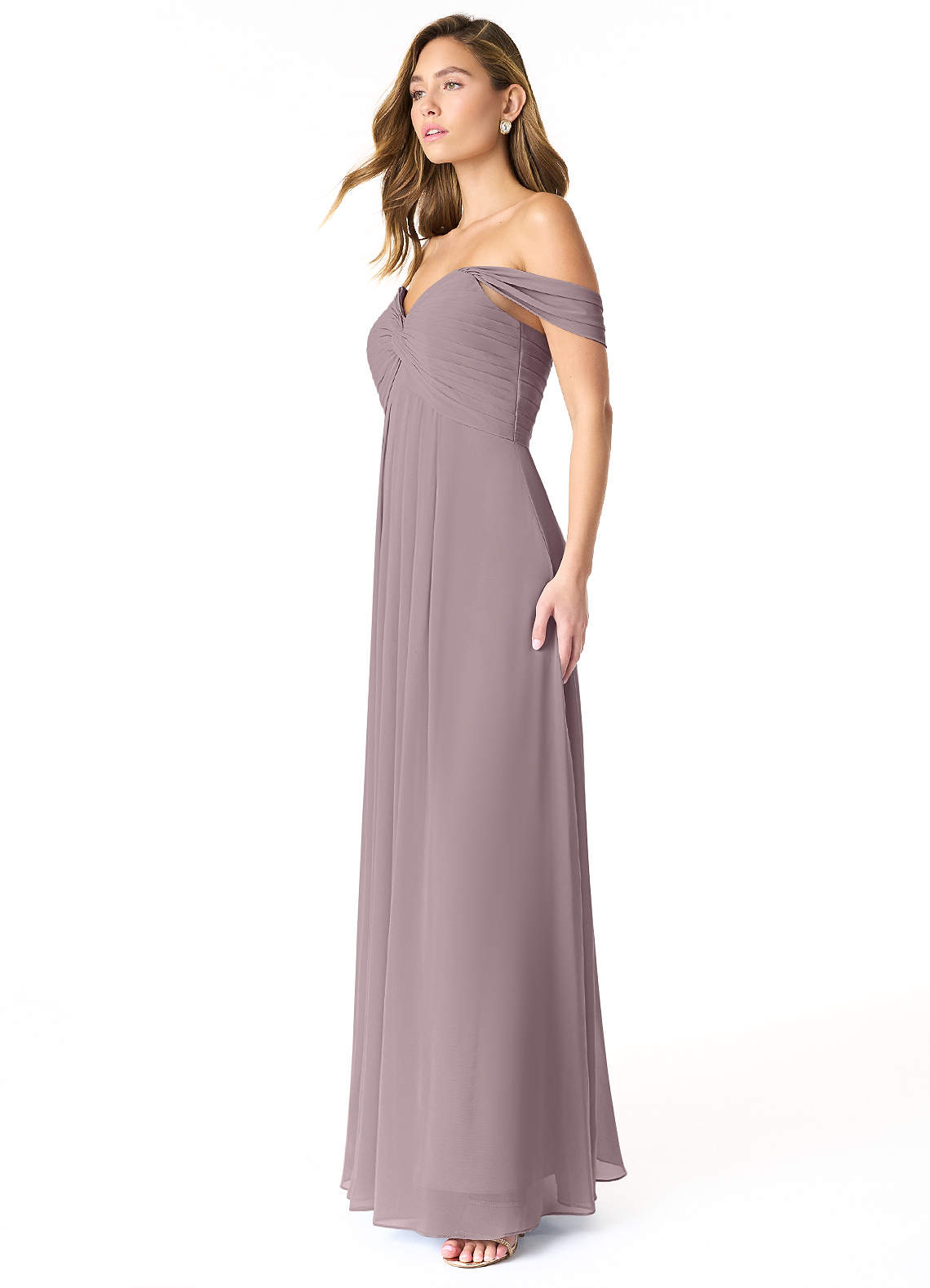 fitted lace wedding dress 7156 Occasion Dress-Purple Dusk-P