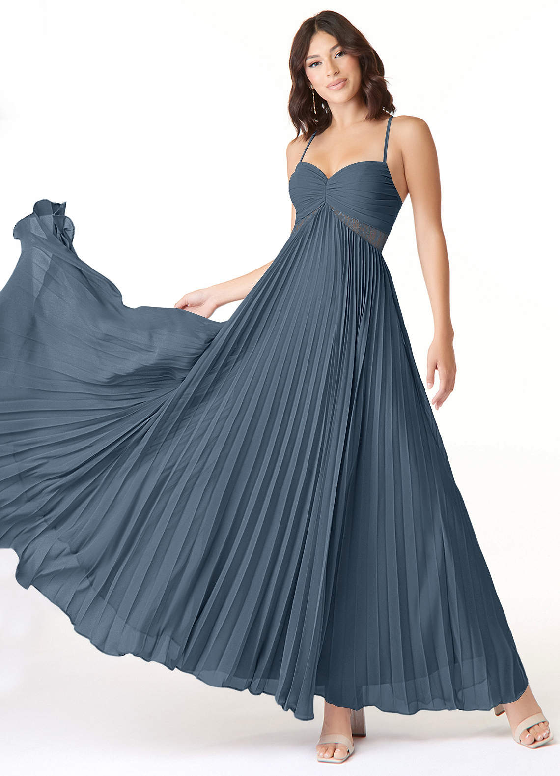 Charming Chiffon Strapless Neckline A-Line Color Block Evening Dresses With Beads Charming Chiffon Strapless Neckline A-Line Color Block Evening Dresses With Beads