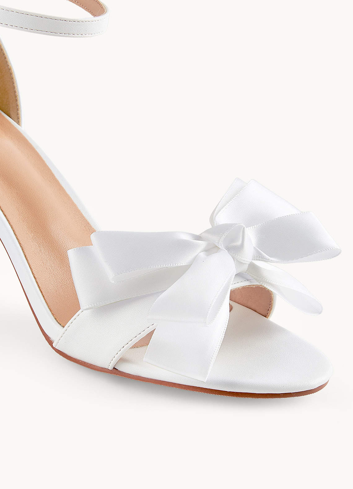 Ankle strap bow heels hotsell