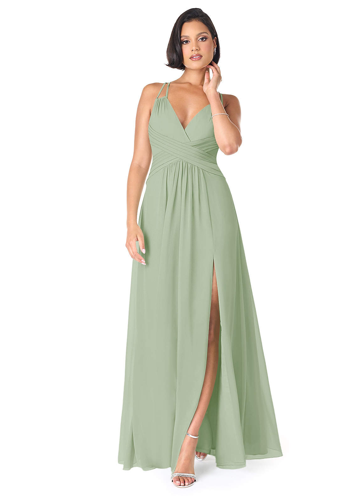 Azazie dusty sage dress best sale