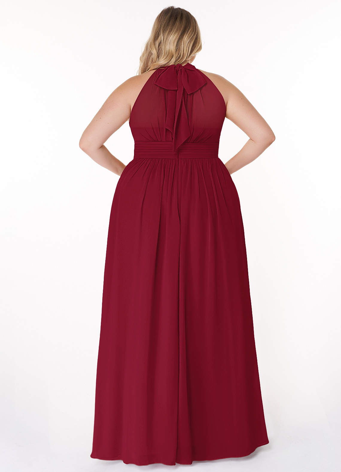 Azazie Iman Bridesmaid Dresses Burgundy A-Line A-Line Ruched Chiffon Dress image8