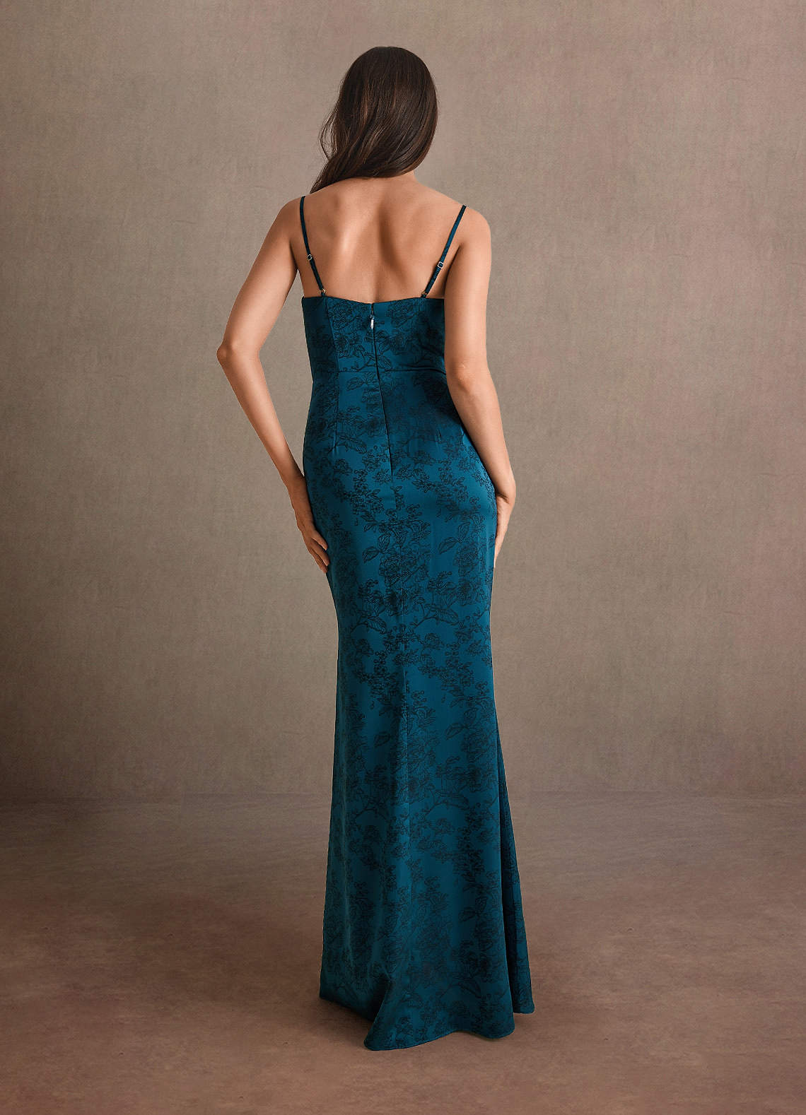leah backless bridesmaid dress LEAH Scarf Asymmetric Corset Maxi Dress main image 1