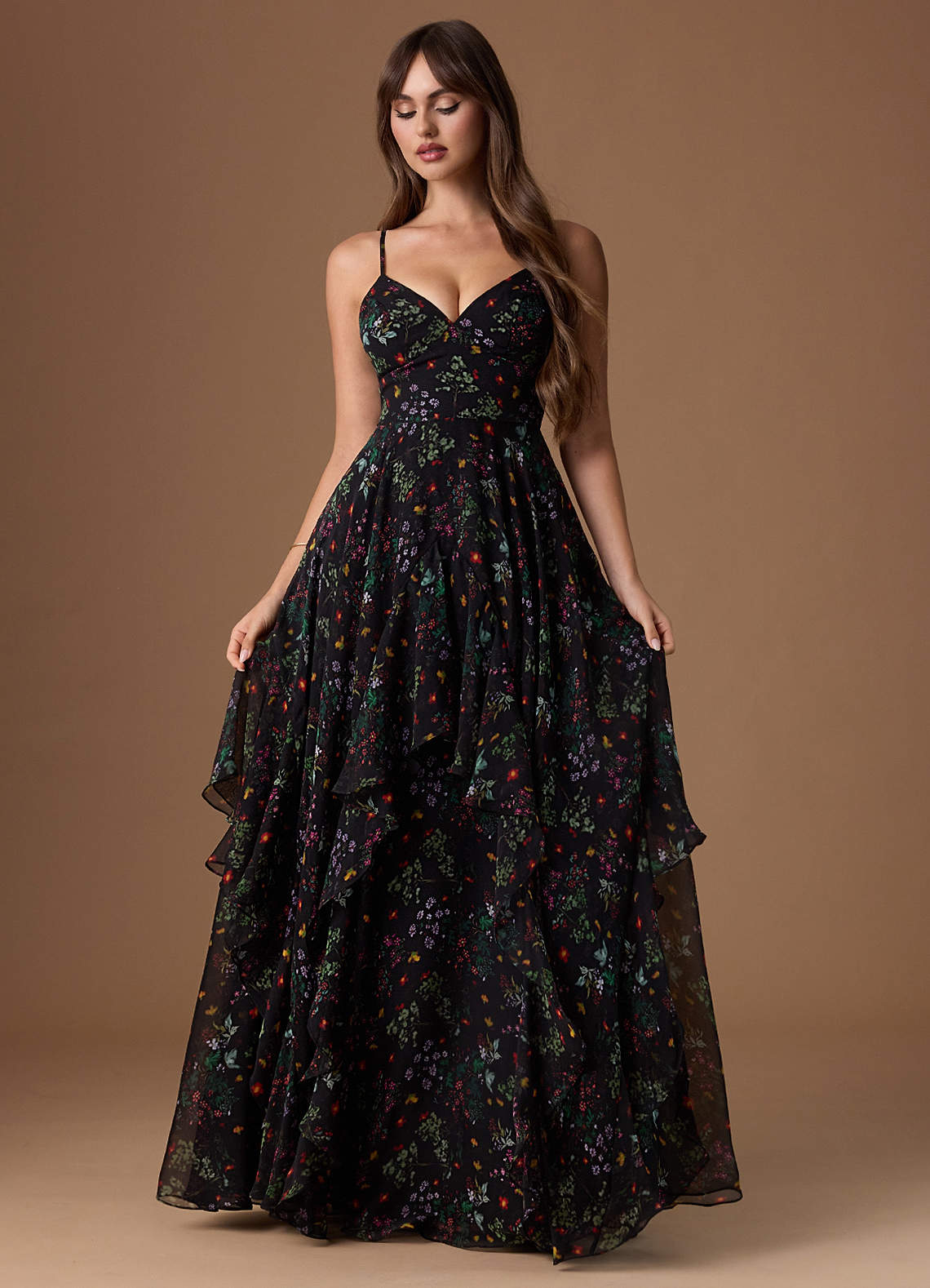 bloom maxi dress Petal and Pup Women's Bloom Strapless Maxi Dress