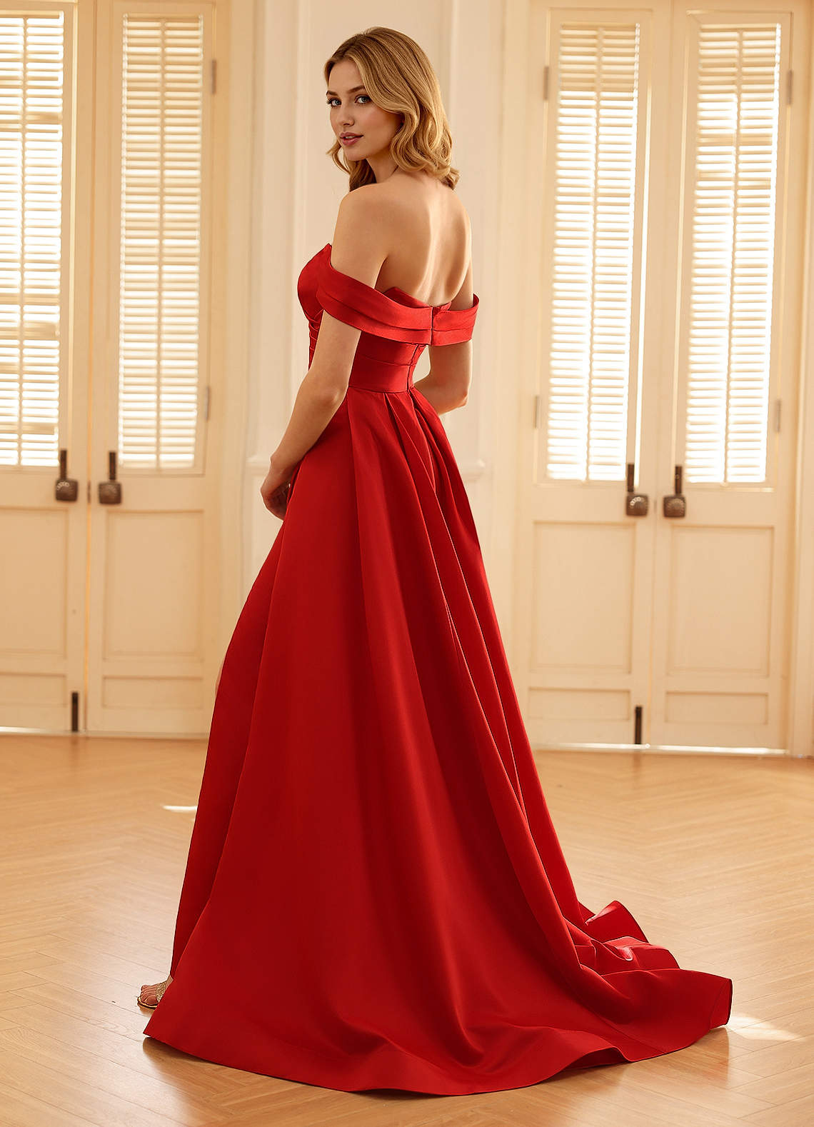 Seraphinaie Red A-line Prom Dress | Azazie