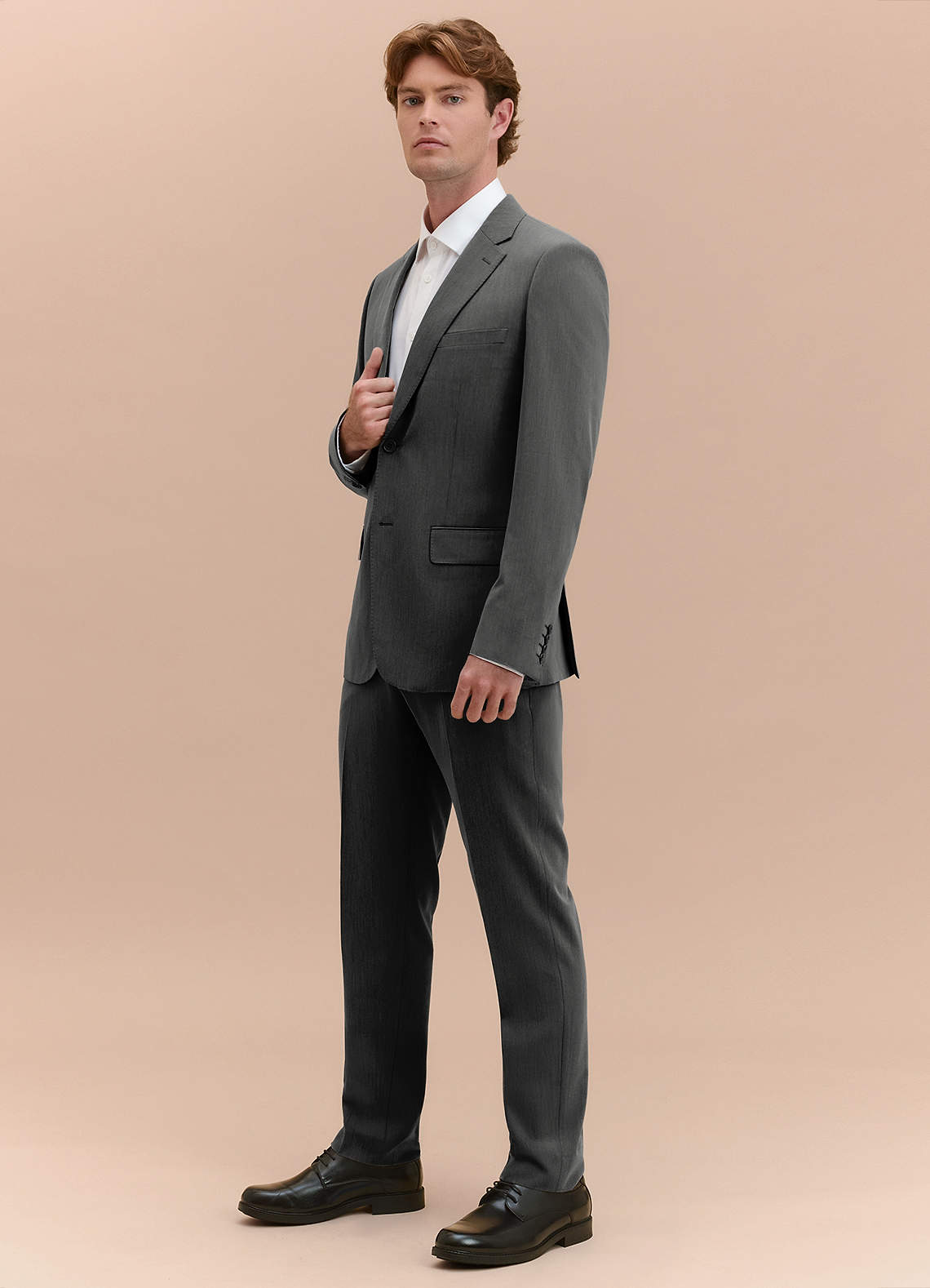 front William Charcoal Comfort Blend  Suit Jacket