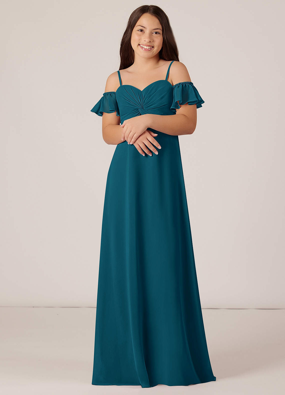 Teal junior best sale bridesmaid dresses