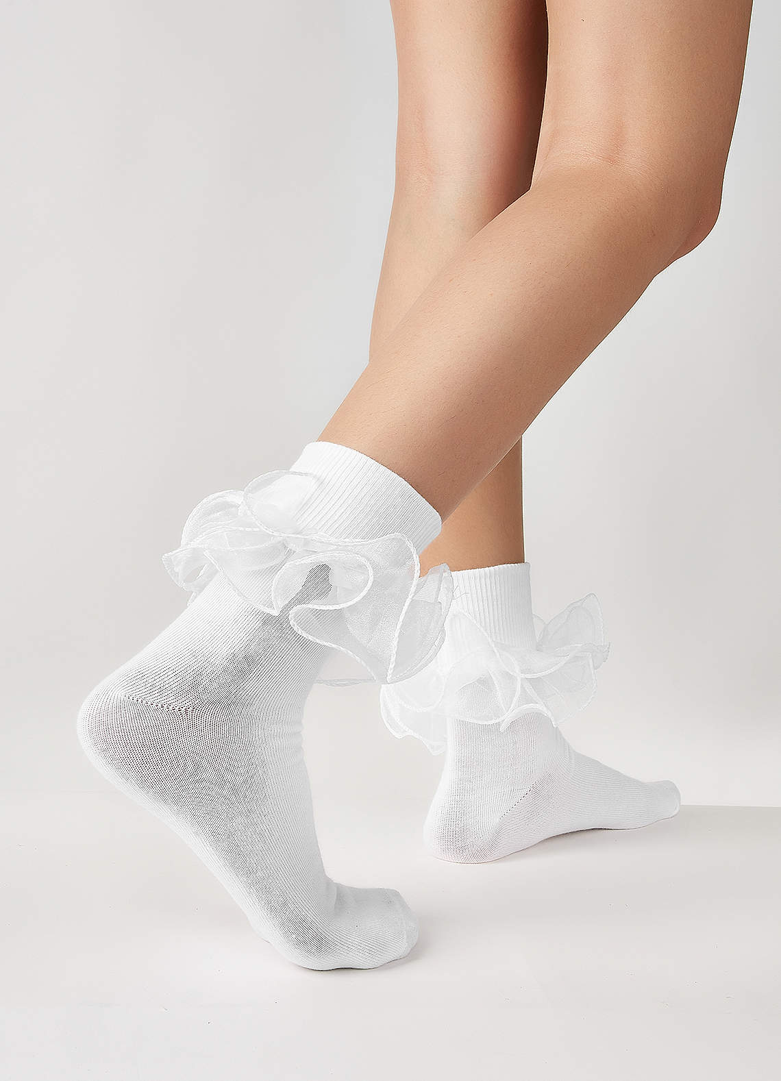 front Statement Ruffle Socks Set of 3