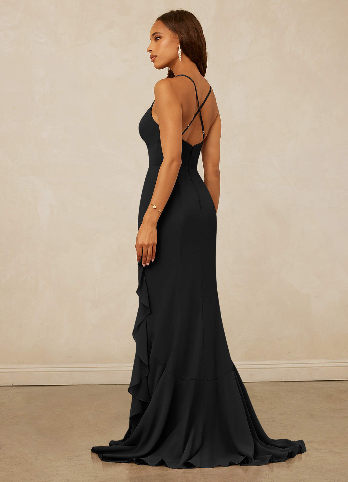 Christian Siriano Bridal for Azazie 1006 Bridesmaid Dresses Ruffle Chiffon Mermaid Dress image1