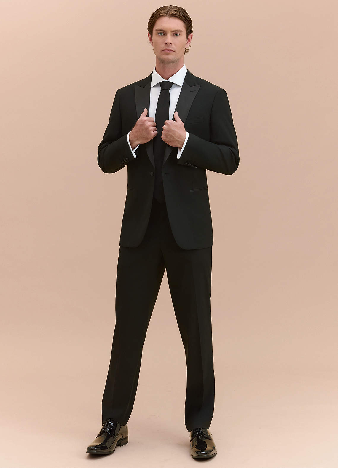 front Hudson Black Peak Lapel Tuxedos Jacket
