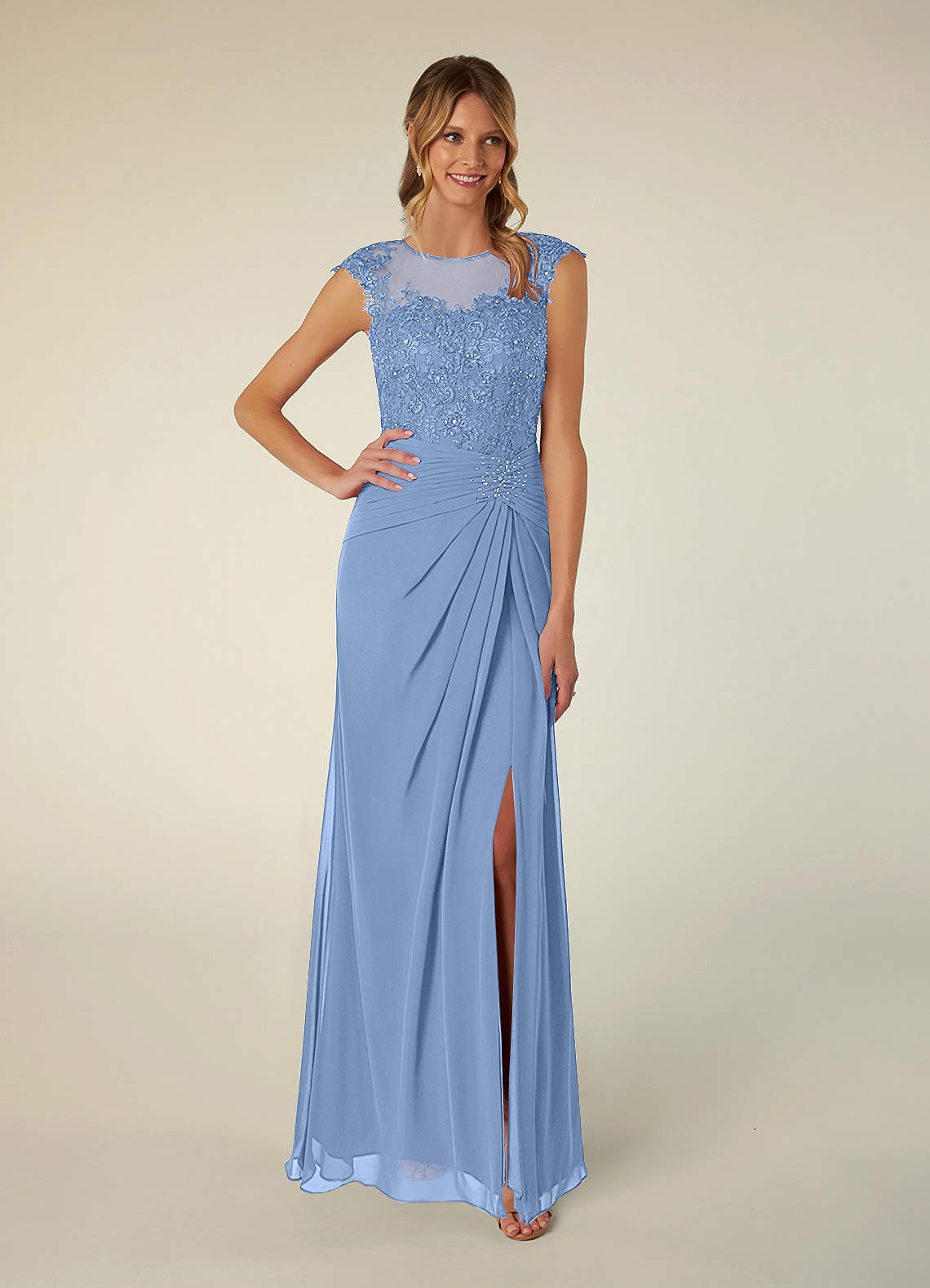 Steel Blue Mother of the Bride Dresses