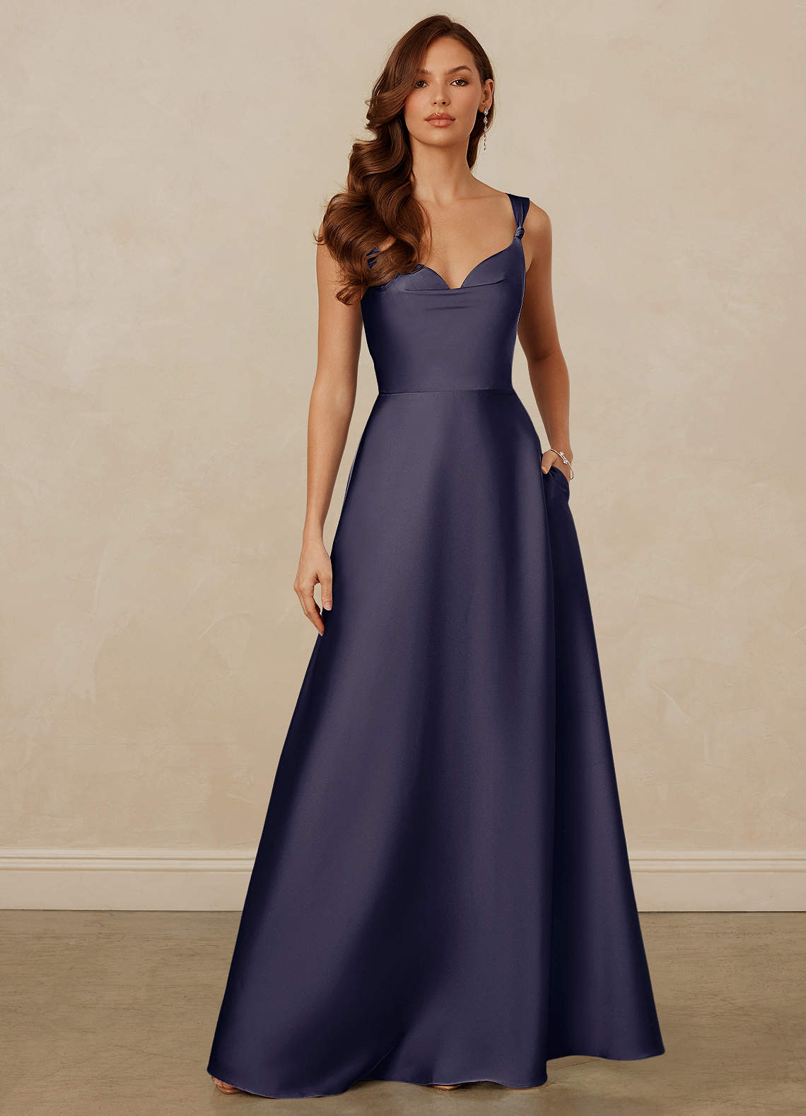 Christian Siriano Bridal for Azazie 1001 Bridesmaid Dresses Stormy A-Line Sweetheart Neckline Stretch Satin Dress image1