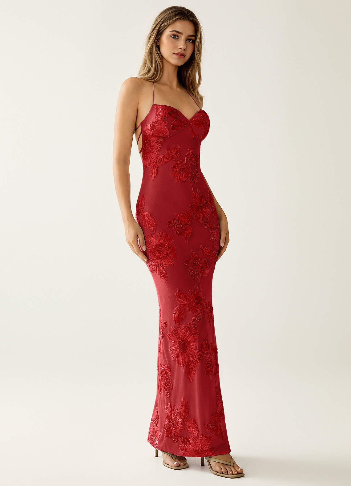 Nasasiya Red Stretch Lace Opne Back Party Dress | Azazie Nasasiya Red Stretch Lace Opne Back Party Dress | Azazie