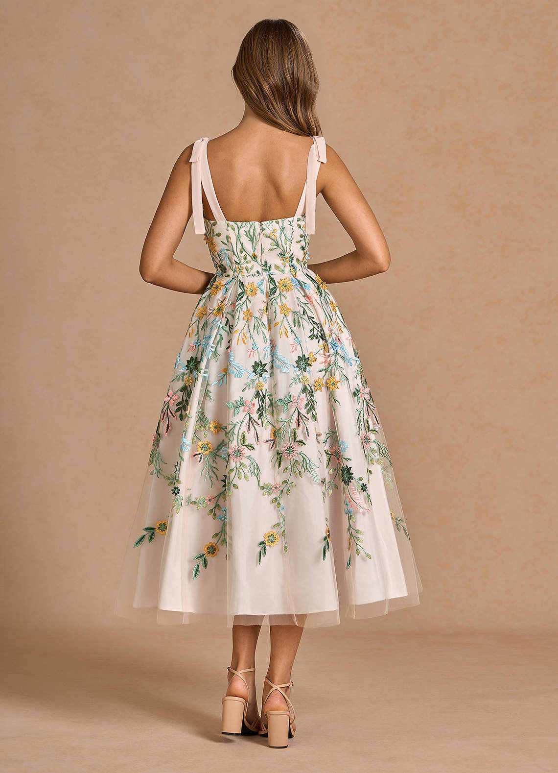 Aurelie Midi Klänning Blush Pink Multi image1