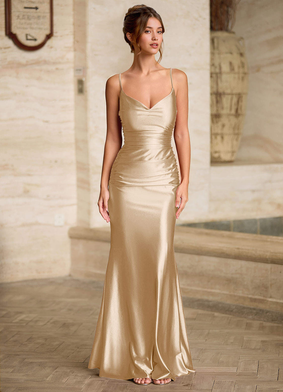 wedding dress with blue lace Floral Straps and Open Back ET3071 – JoJo Bridal Shop Clarisse 810807 Women's Formal flyingsolo Hollow to Floor Talla:M