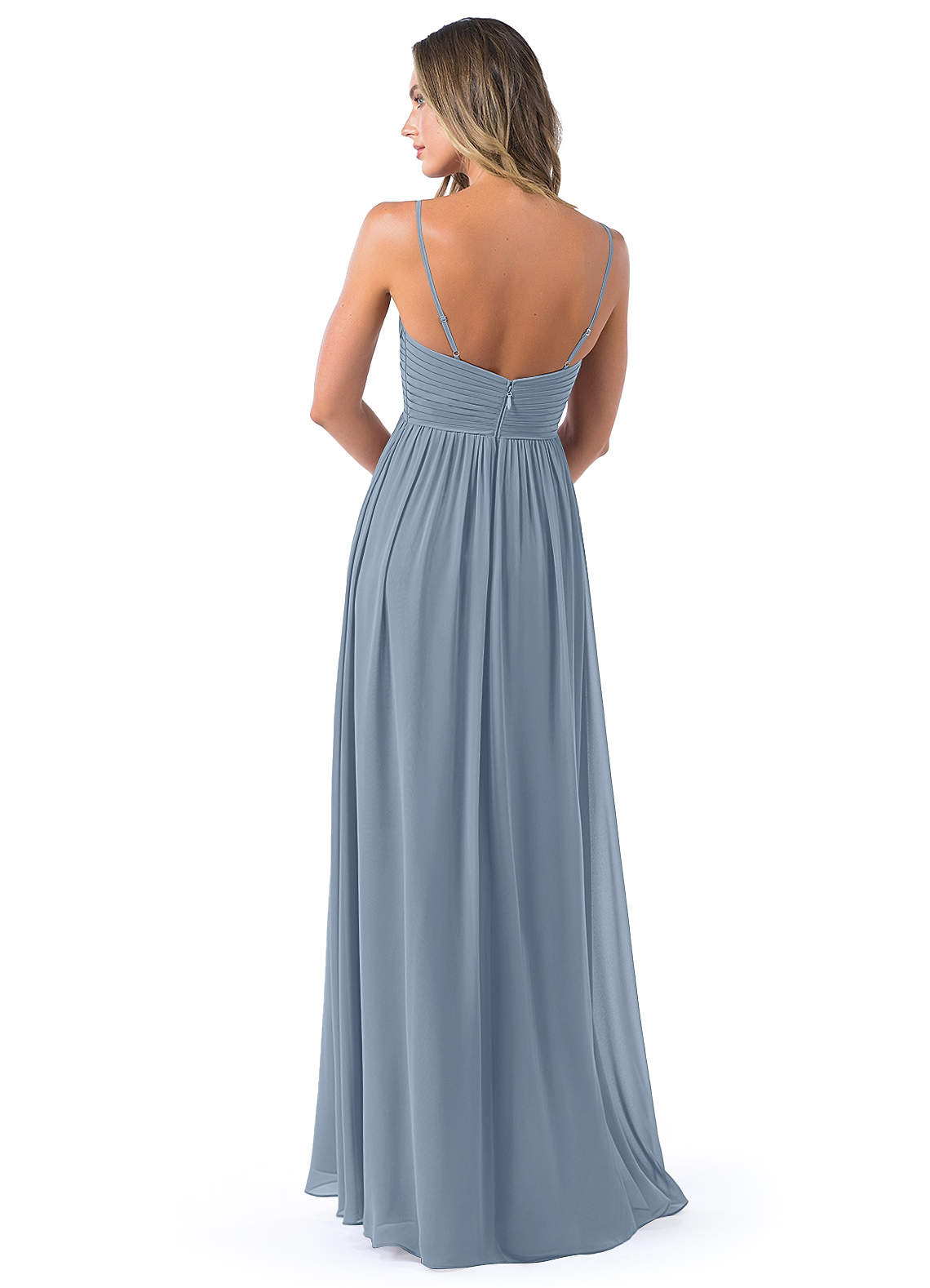 Dusty Blue Azazie Alia Bridesmaid Dresses | Azazie