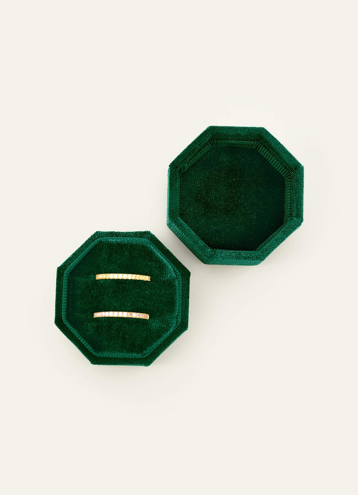 front Wedding Day Velvet Ring Box