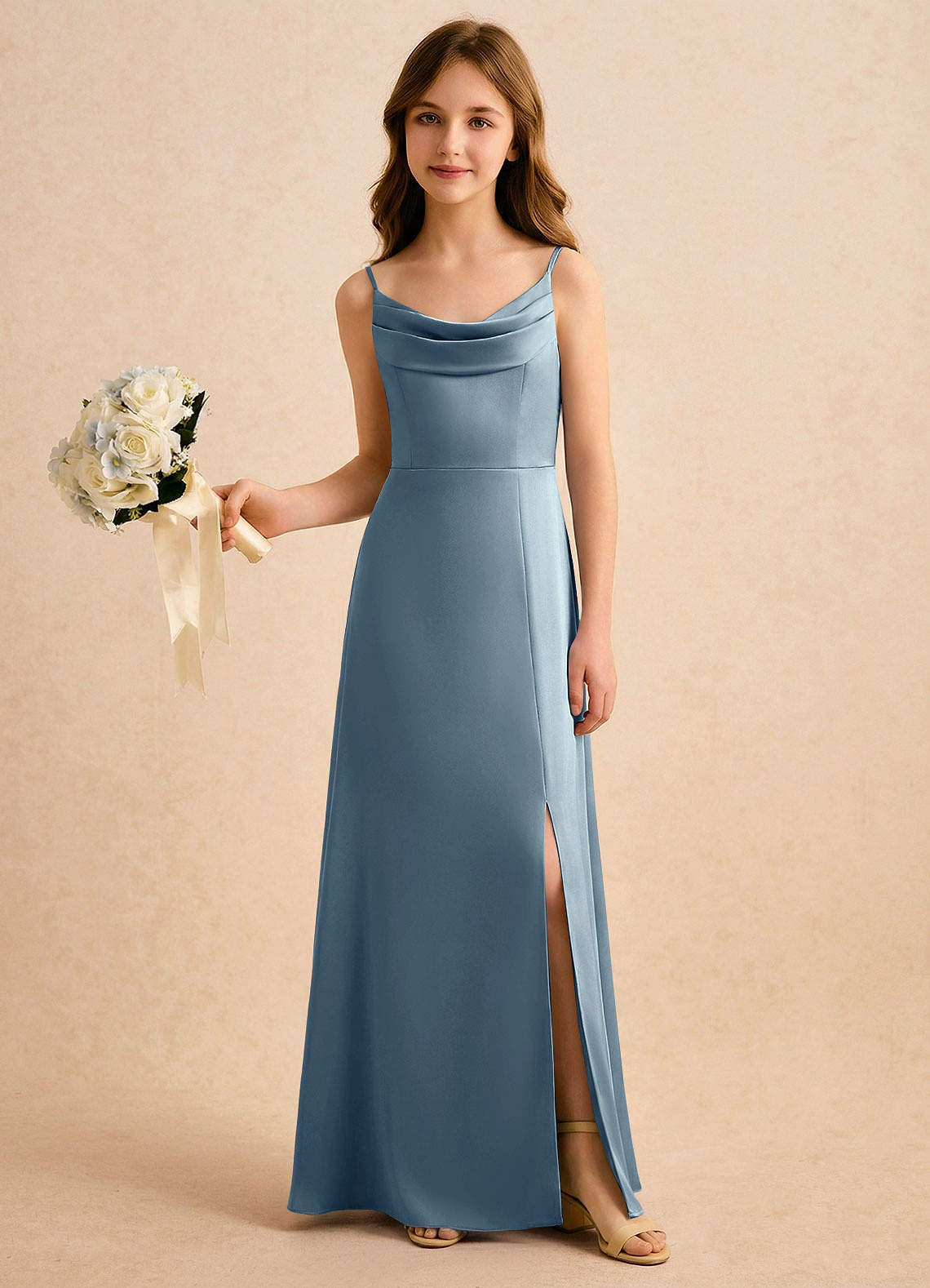 formal girls blue dress Light Blue Girls Pageant Dresses - Off Shoulder Flower Girl Dress with Bow