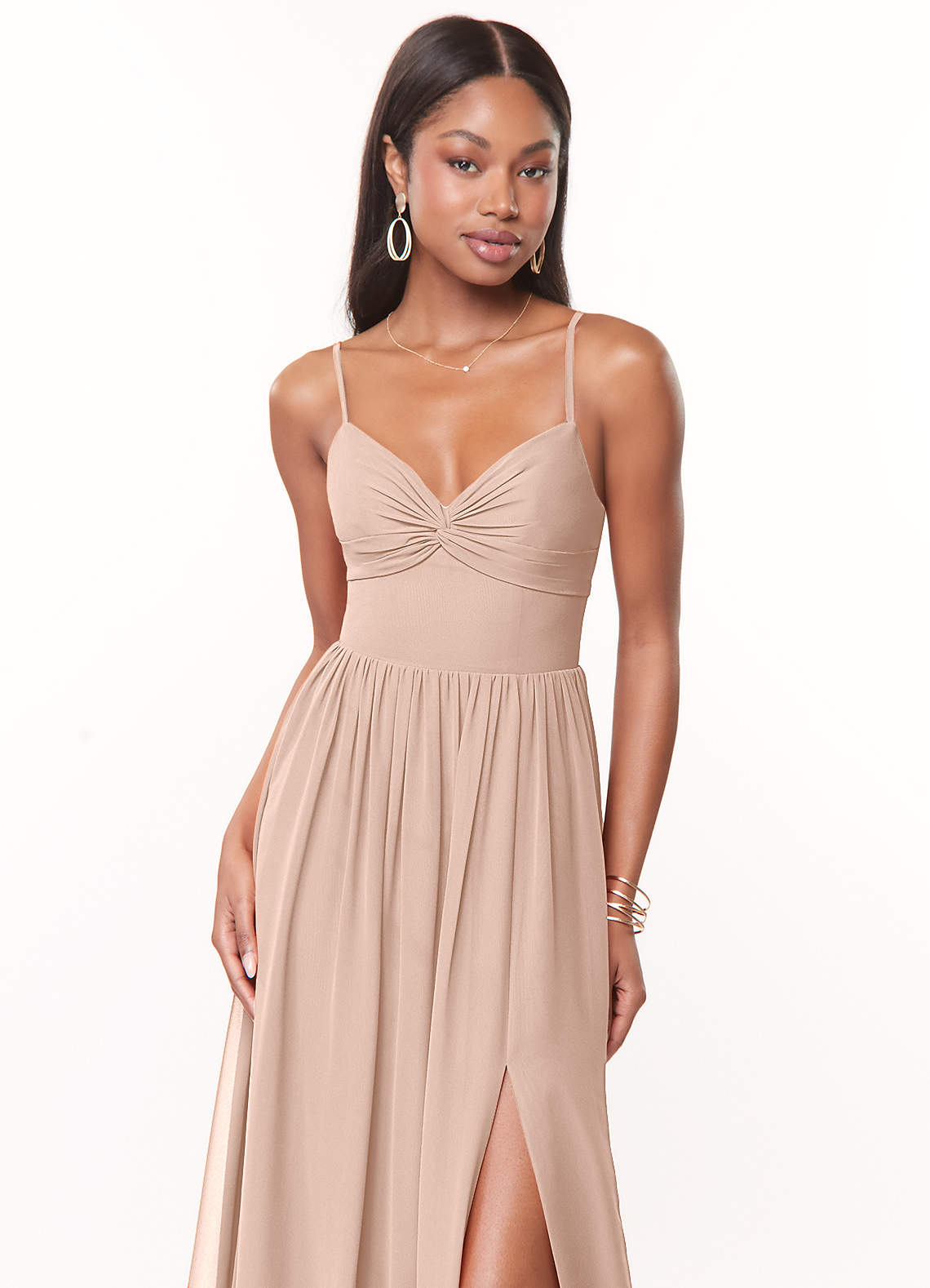 Azazie Zeya English Rose Chiffon Bridesmaid Dresses | Azazie