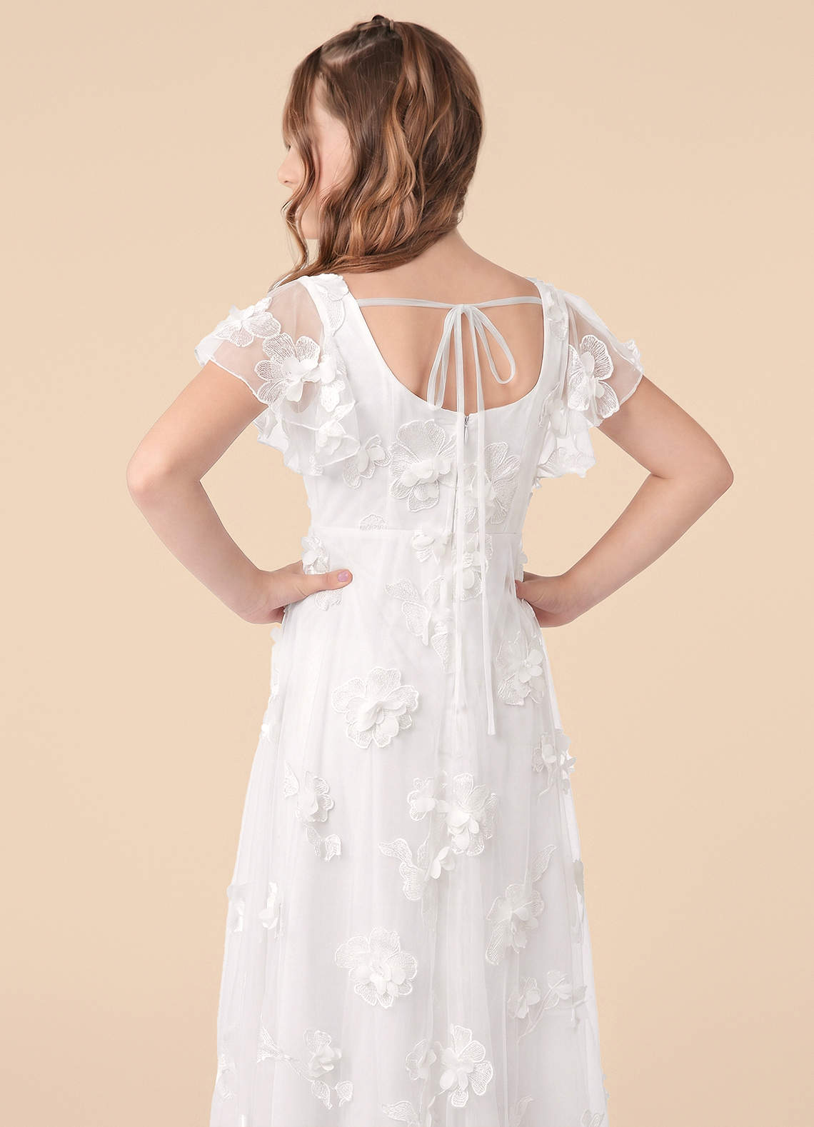 front Azazie Ada Junior Formal Dress