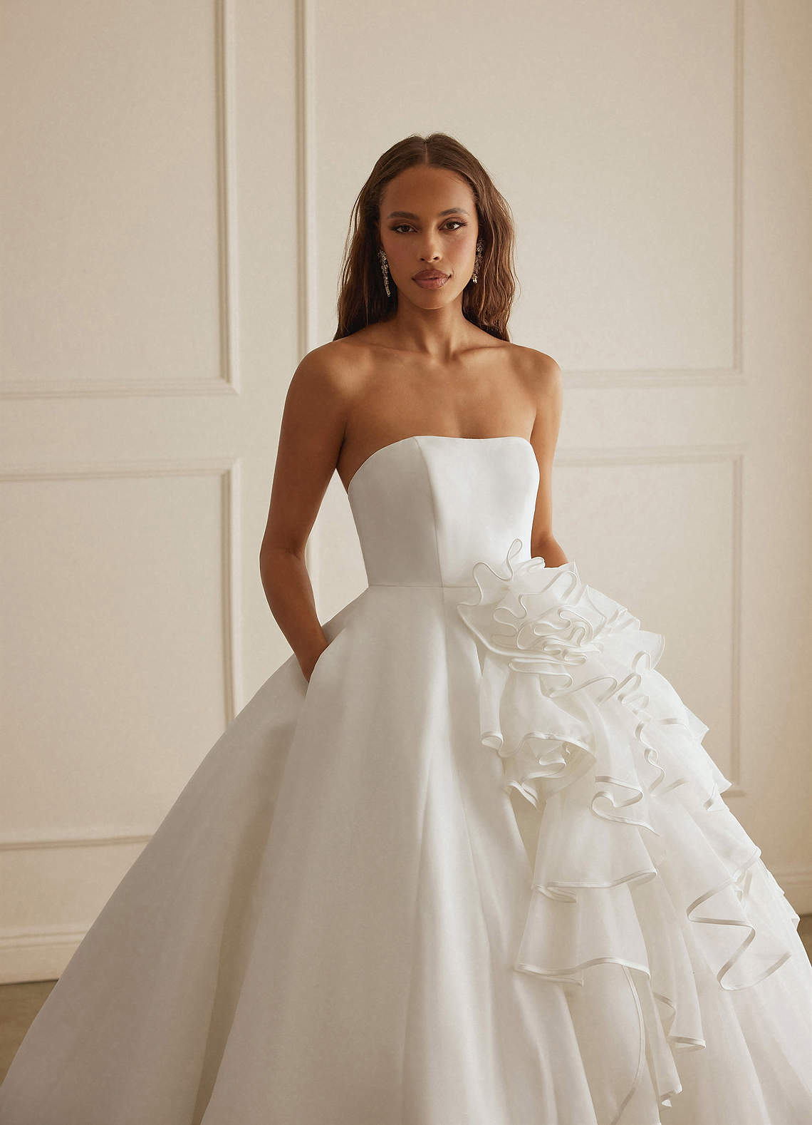 Christian Siriano Bridal for Azazie 2010 Wedding Dresses Cascading Organza Mikado Ball Gown image3