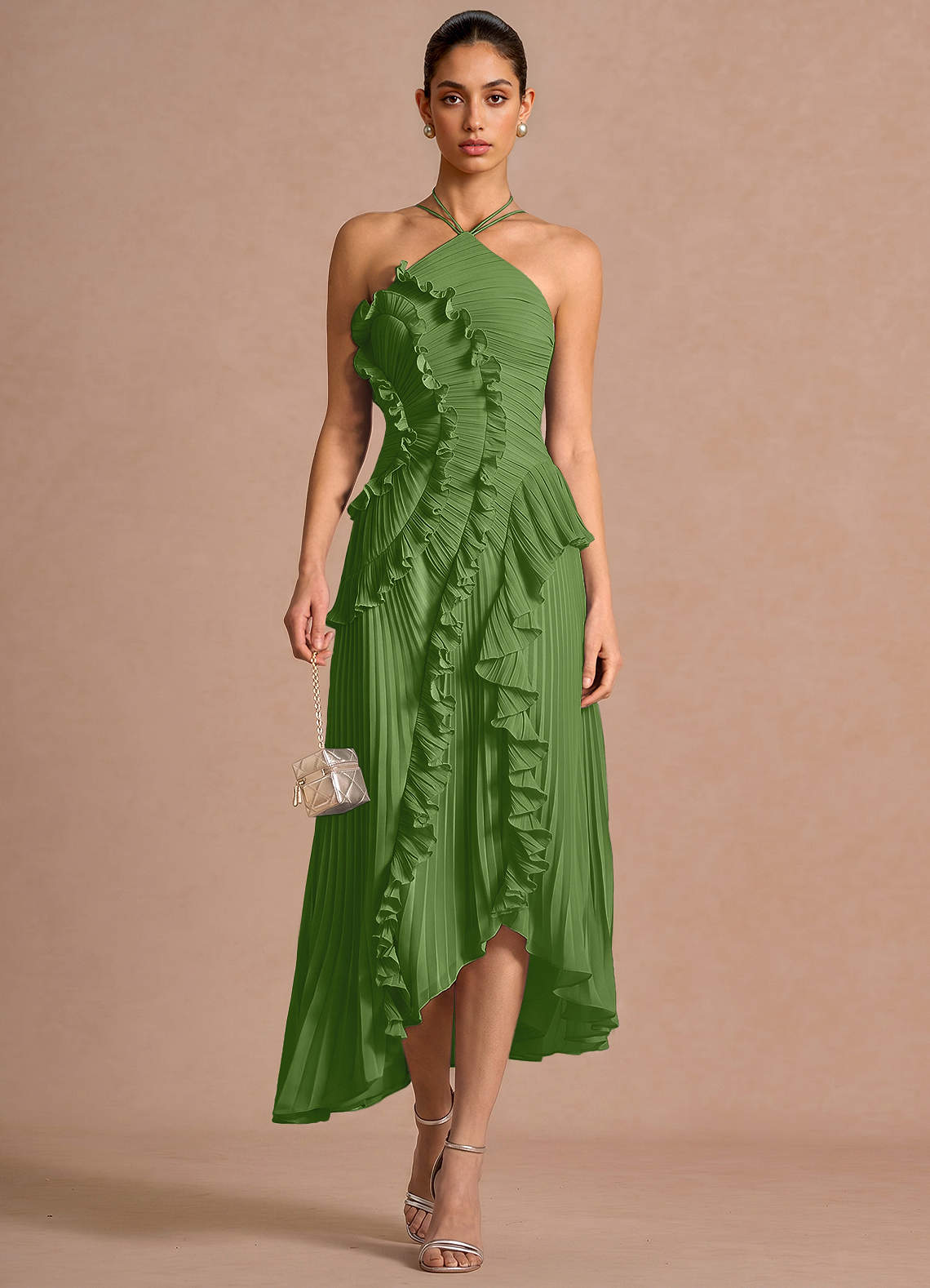 Hatsu Herb Green Maxi Dress Ready to Ship | Azazie