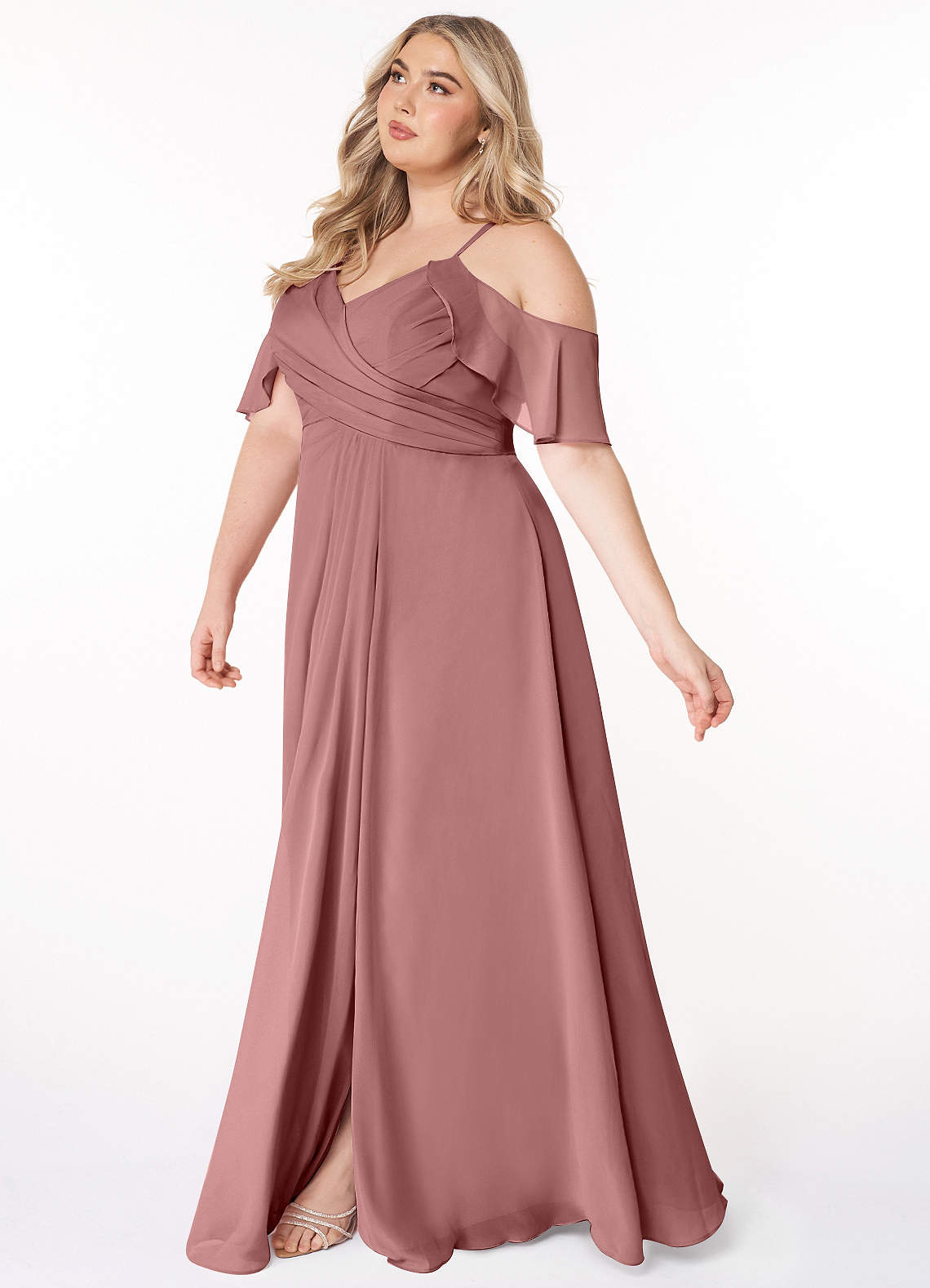 sachin and babi light blue dress B243008_Stunning Poly Chiffon A-line Boho Gown with Halter Neckline and  Open Tie Back