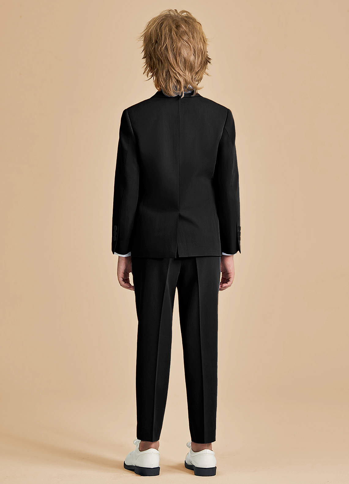 front Oliver Boys Black 2-Piece Suit