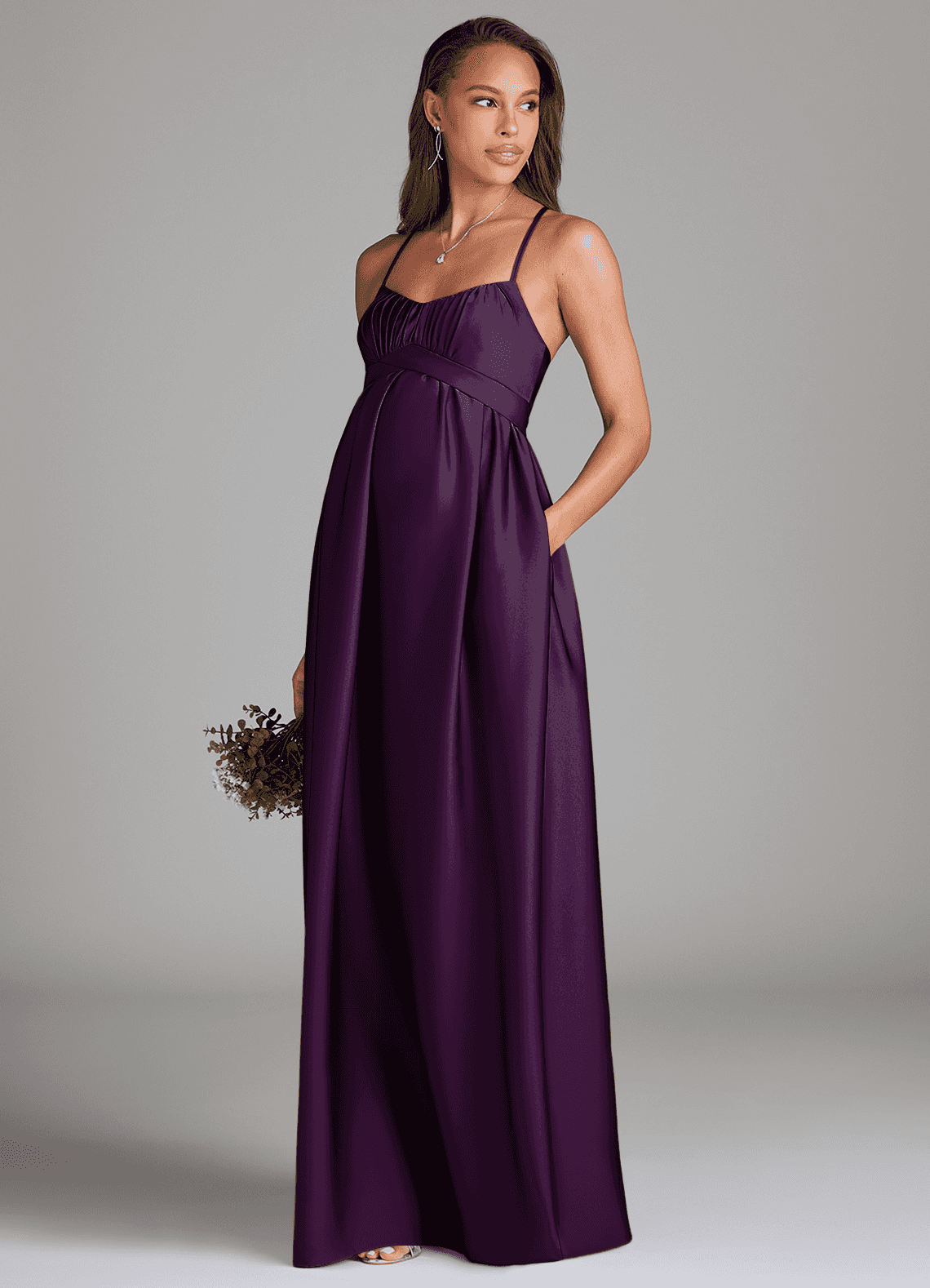 purple maternity evening dress Plus Maternity Off Shoulder Sequin Bodice Contrast Tulle Evening Dress
