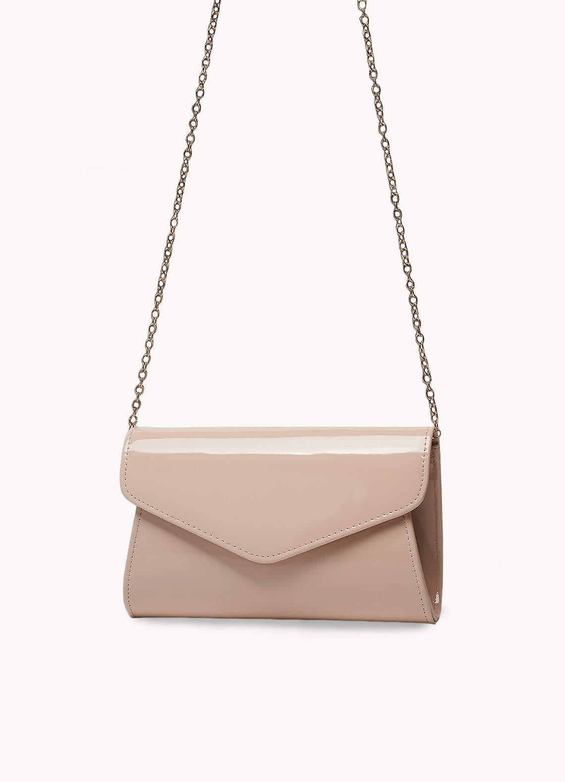 front Brief Patent Leather Envelope Bag